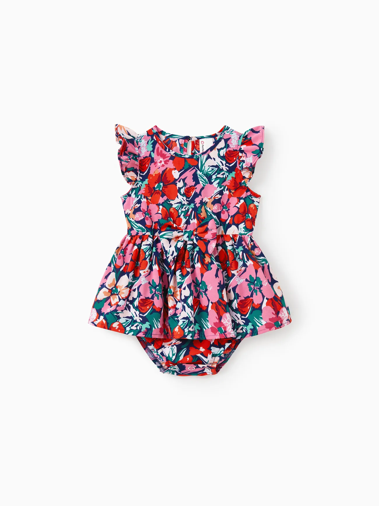 Baby Girl - Family Vacation Outfits - Floral Print Off Shoulder Smocking Dresses and Matching Shirts - Dark Blue - image 12