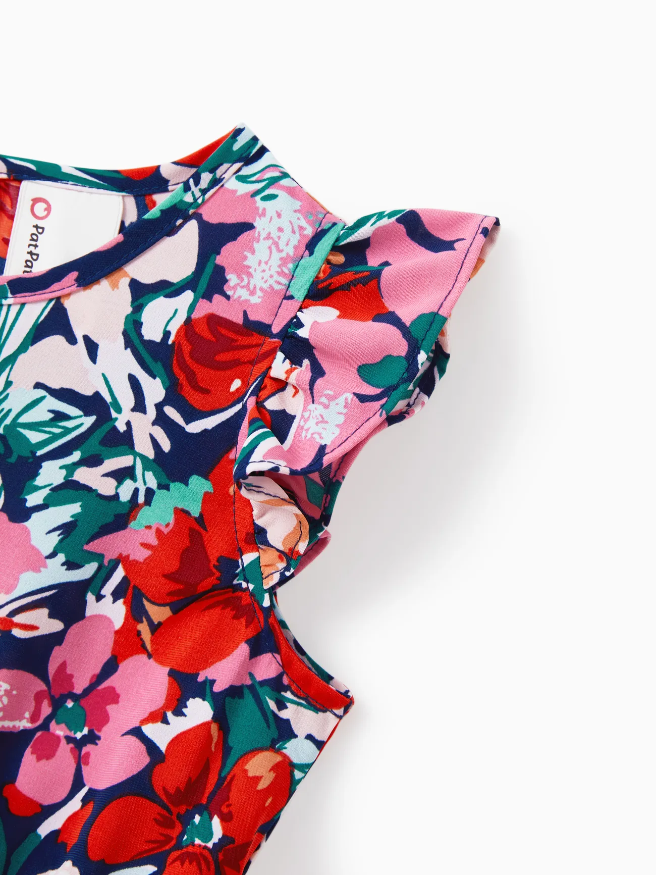 Baby Girl - Family Vacation Outfits - Floral Print Off Shoulder Smocking Dresses and Matching Shirts - Dark Blue - image 15