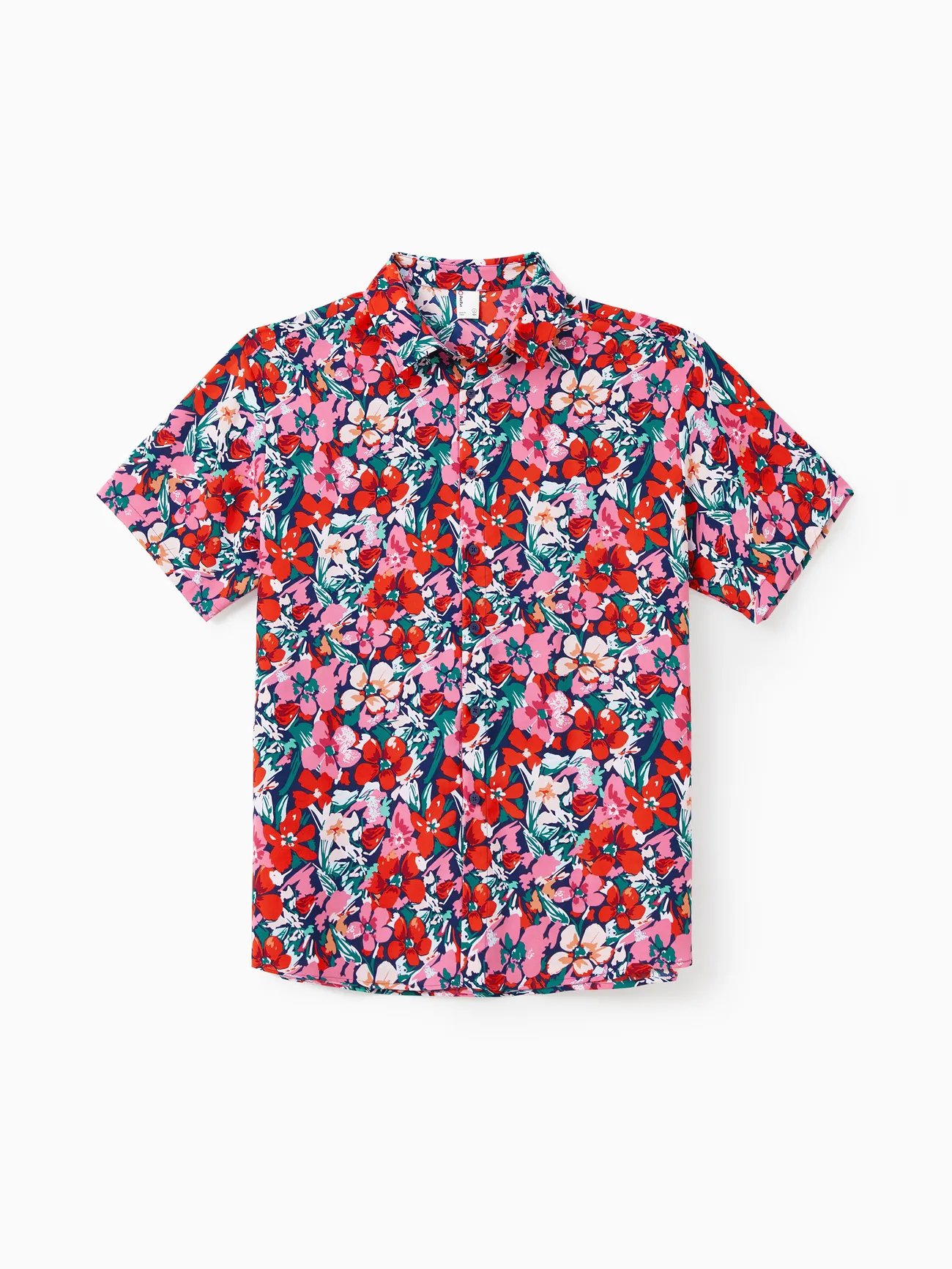 Men - Family Vacation Outfits - Floral Print Off Shoulder Smocking Dresses and Matching Shirts - Dark Blue - image 24