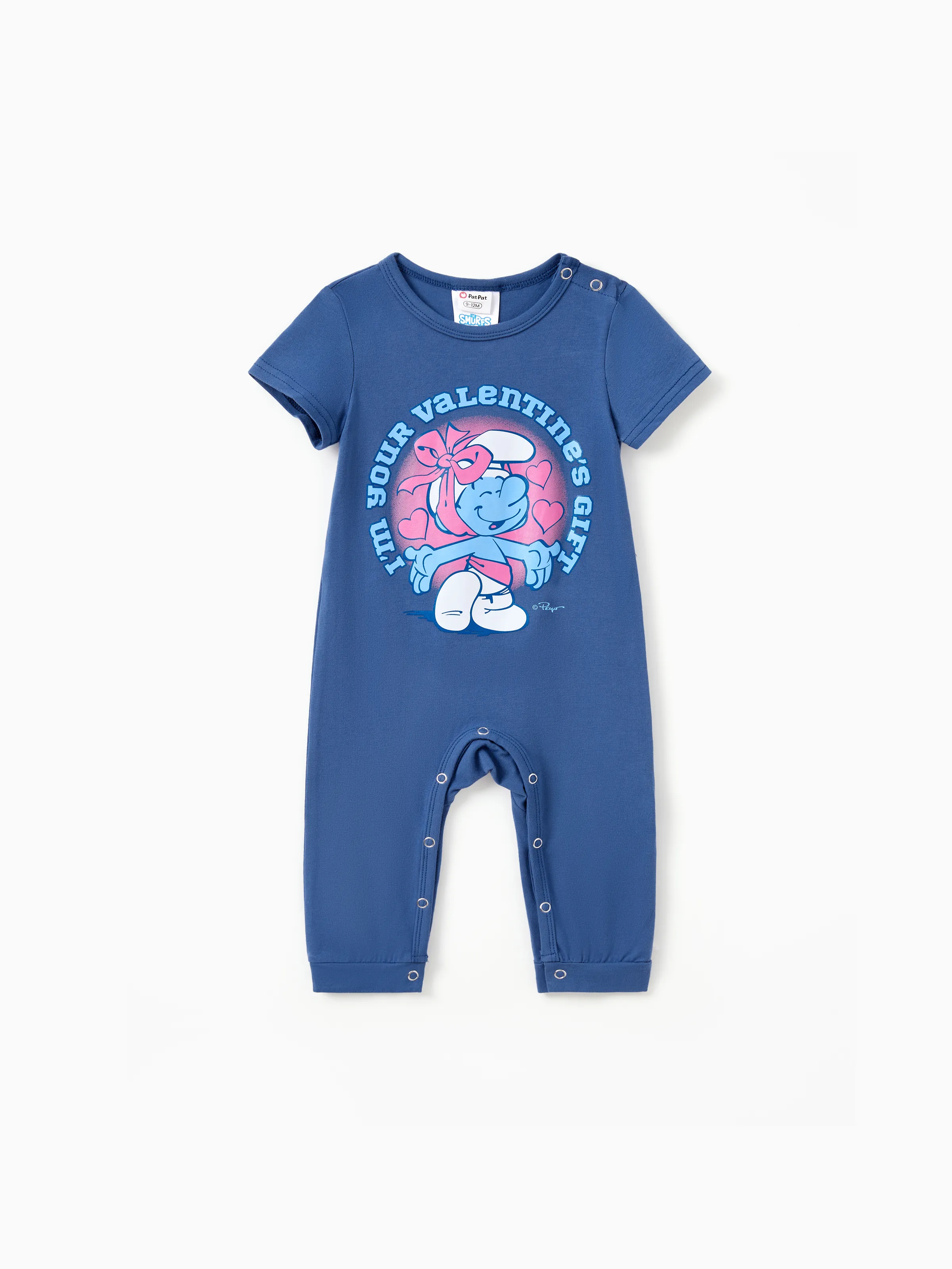 

The Smurfs Family matching 1pc Valentine's Cotton Heart Casual Top/Jumpsuit