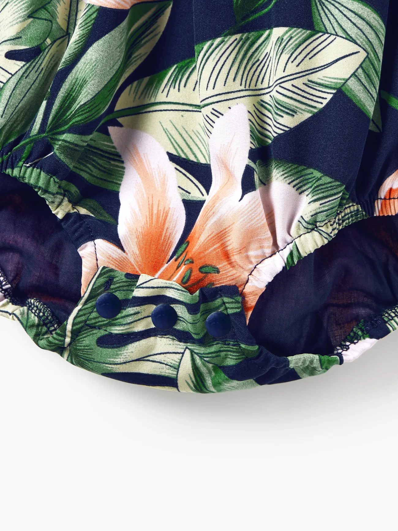 Baby Girl - Tropical Vacation Outfits with Plant and Flower Print – Matching Shirts and Dresses - royalblue - image 14
