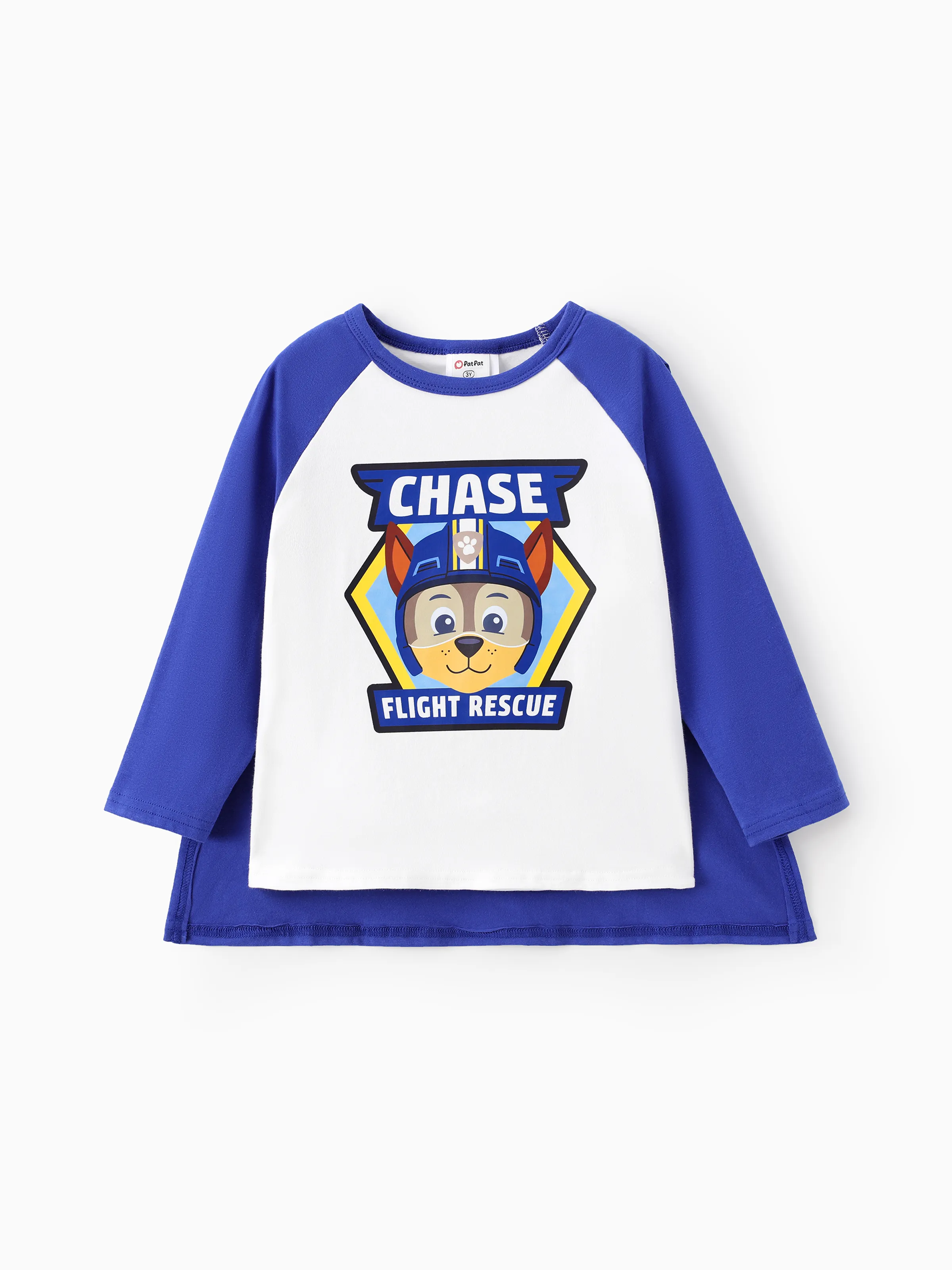 PAW Patrol Toddlers Boy/Girl 2pcs Cotton Chase/Skye Colorblock T-shirt With Detachable Capelet Set 