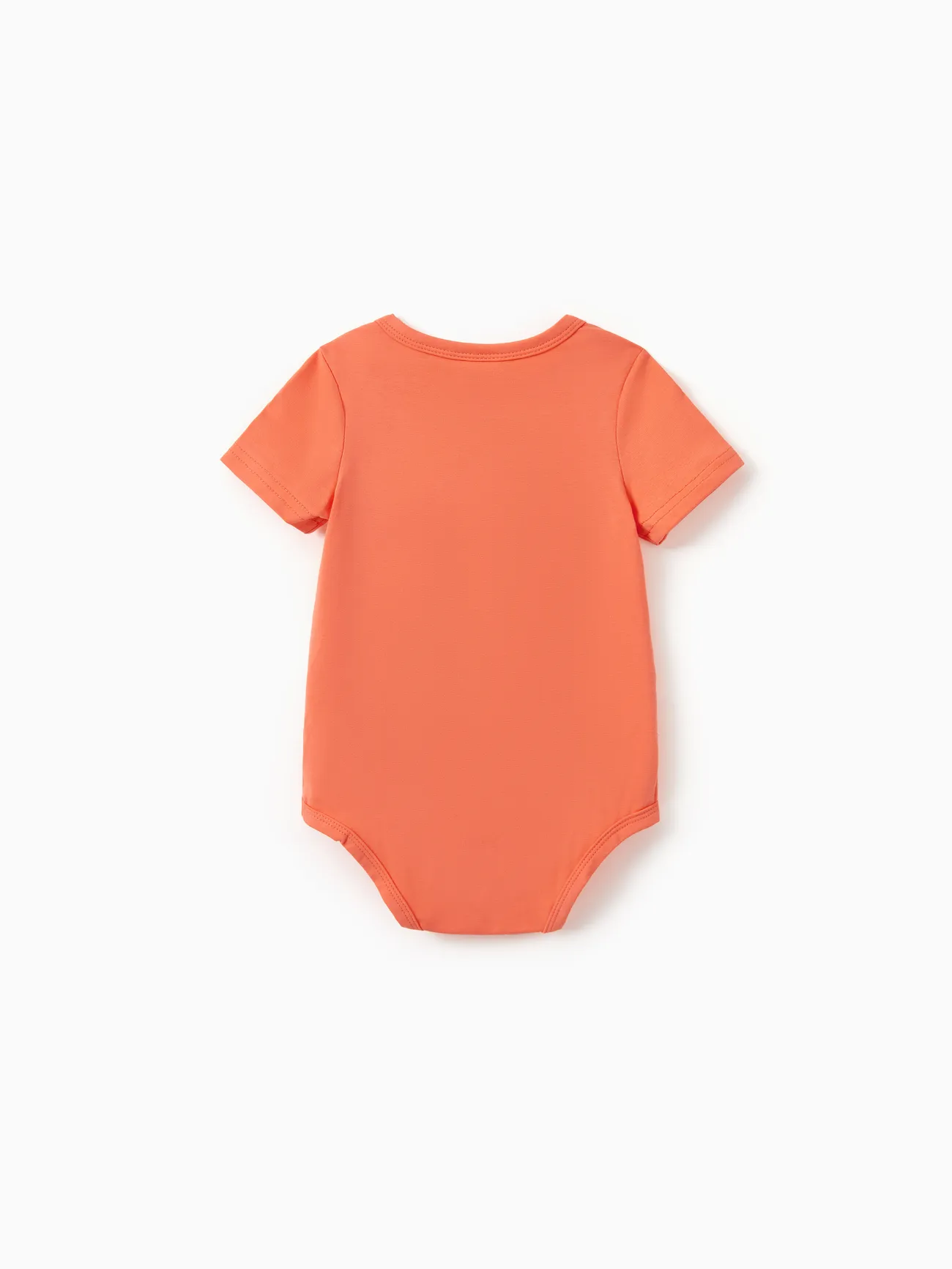 Baby - Disney Stitch Family matching 1pc Stitch Character Not Today Print Cotton Short-sleeve T-shirt or Romper - Orange - image 13