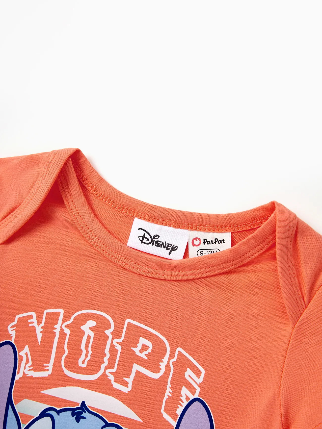 Baby - Disney Stitch Family matching 1pc Stitch Character Not Today Print Cotton Short-sleeve T-shirt or Romper - Orange - image 14