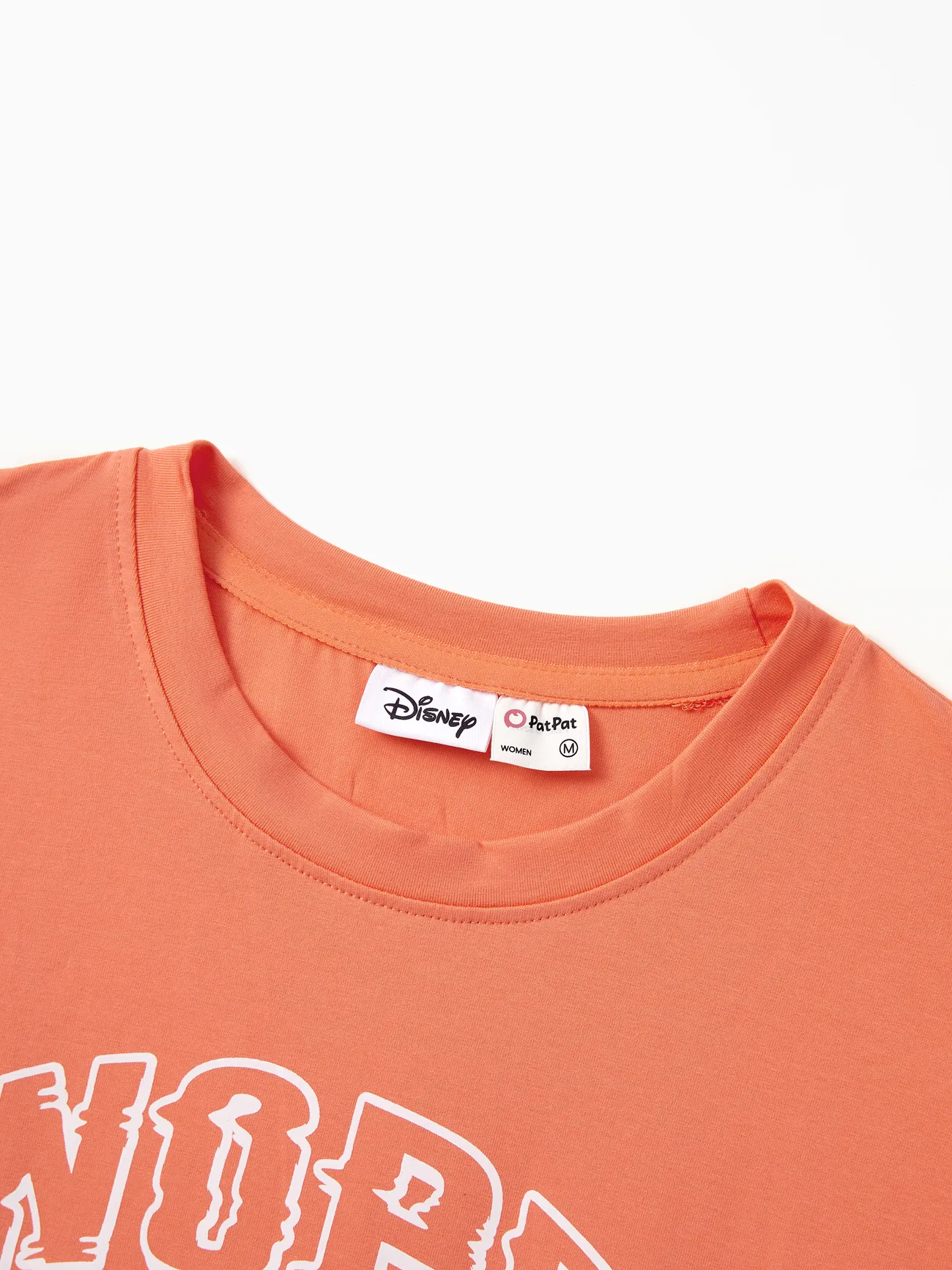 Women - Disney Stitch Family matching 1pc Stitch Character Not Today Print Cotton Short-sleeve T-shirt or Romper - Orange - image 4