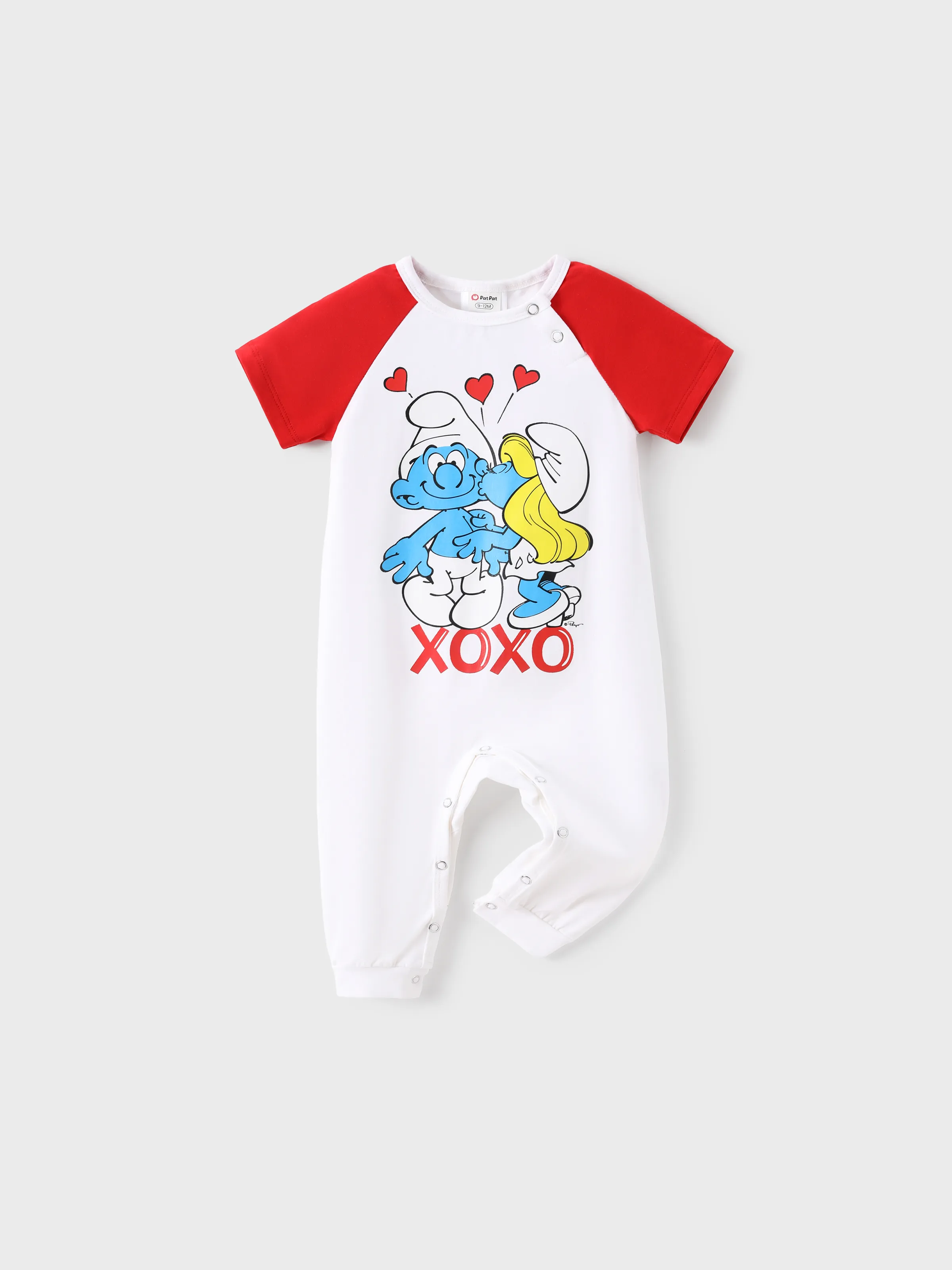 

The Smurfs Family matching 1pc Valentine's Day Heart-shaped Dress/Cotton Colorblock Top/Jumpsuit