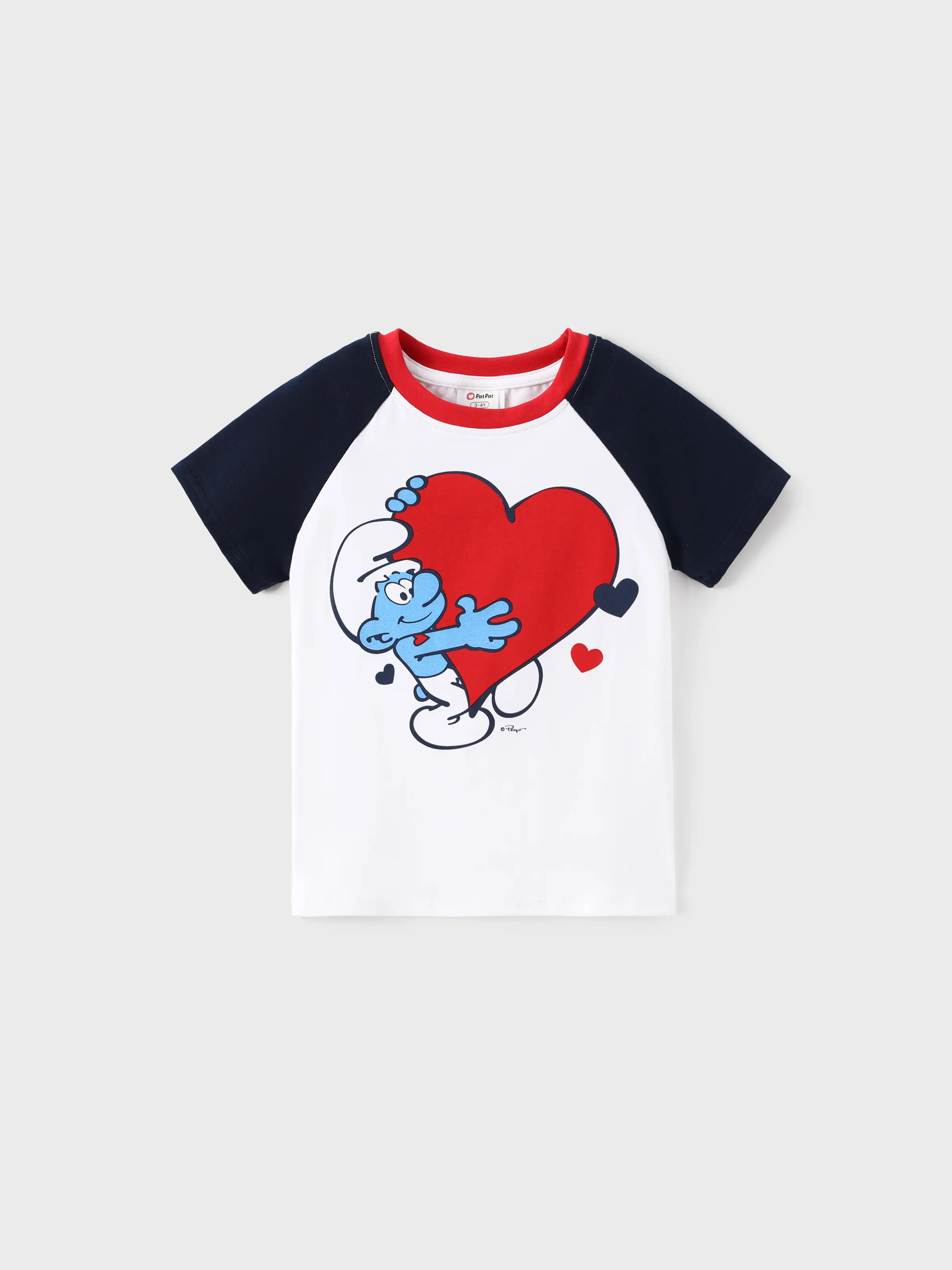 

The Smurfs Family matching 1pc Valentine's Day Heart-shaped Dress/Cotton Colorblock Top/Jumpsuit