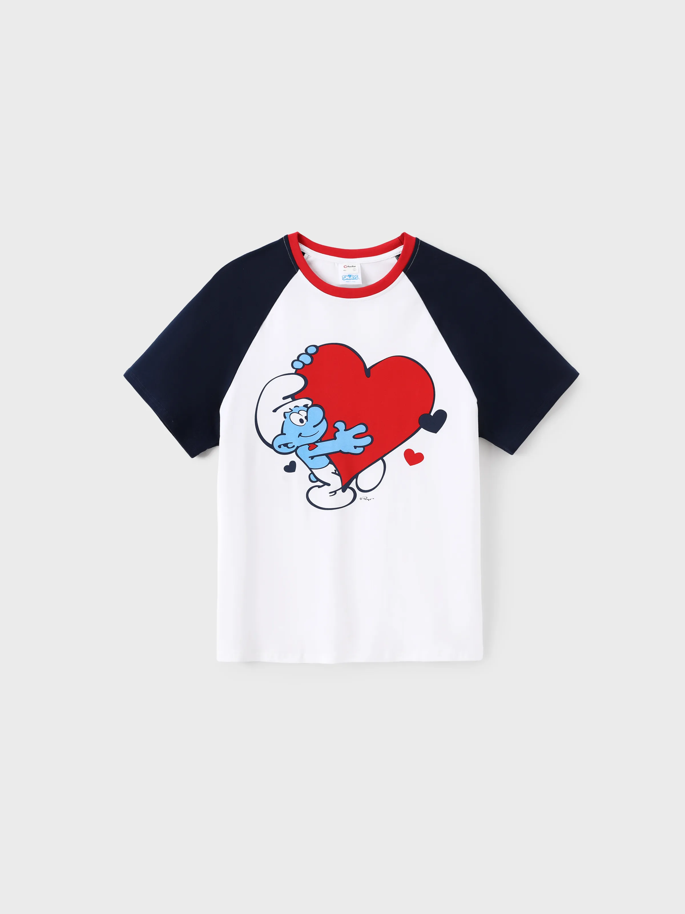 

The Smurfs Family matching 1pc Valentine's Day Heart-shaped Dress/Cotton Colorblock Top/Jumpsuit