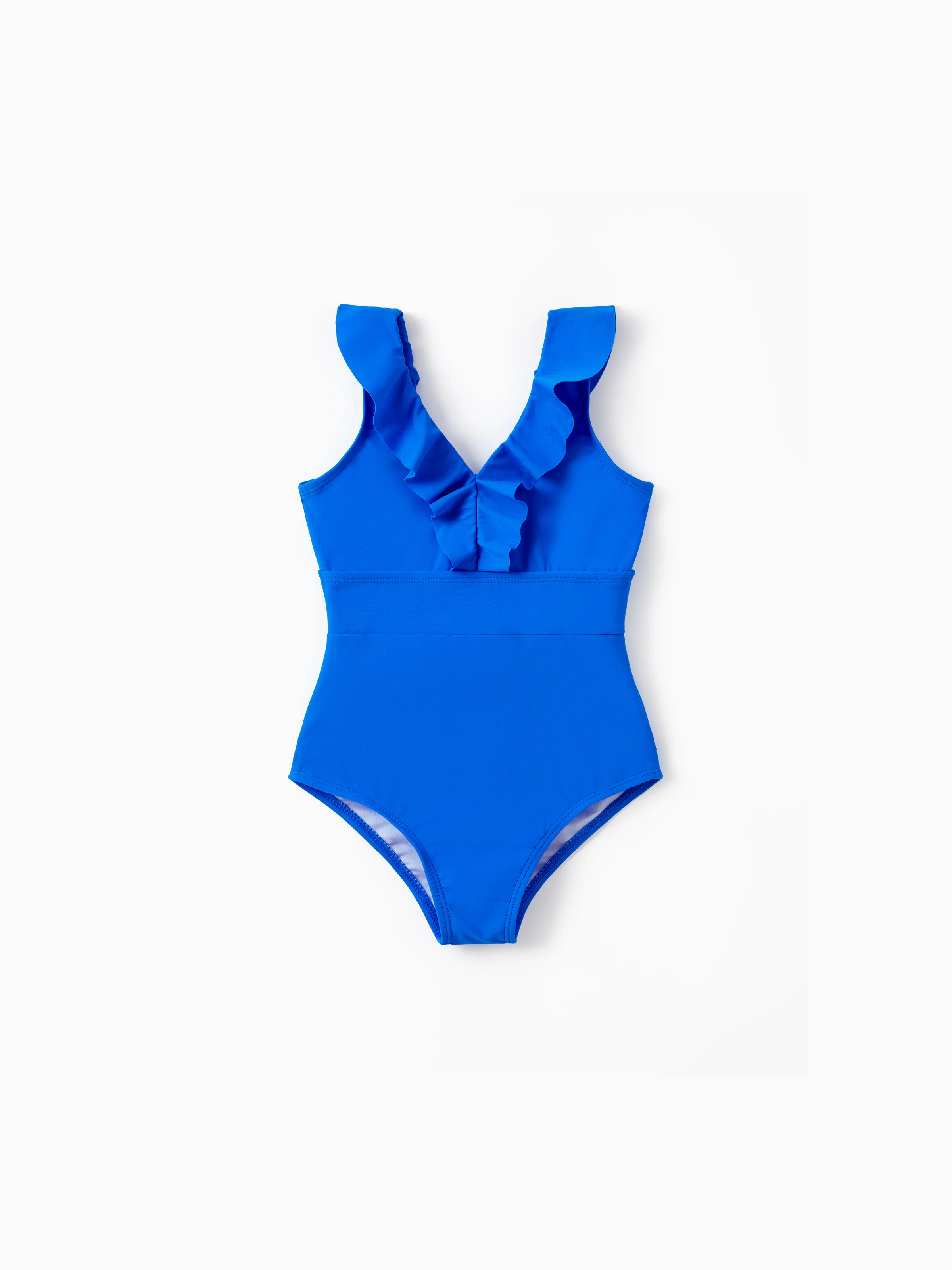 

Family Matching Blue Ruffle One-piece Swimsuit or Swim Trunks