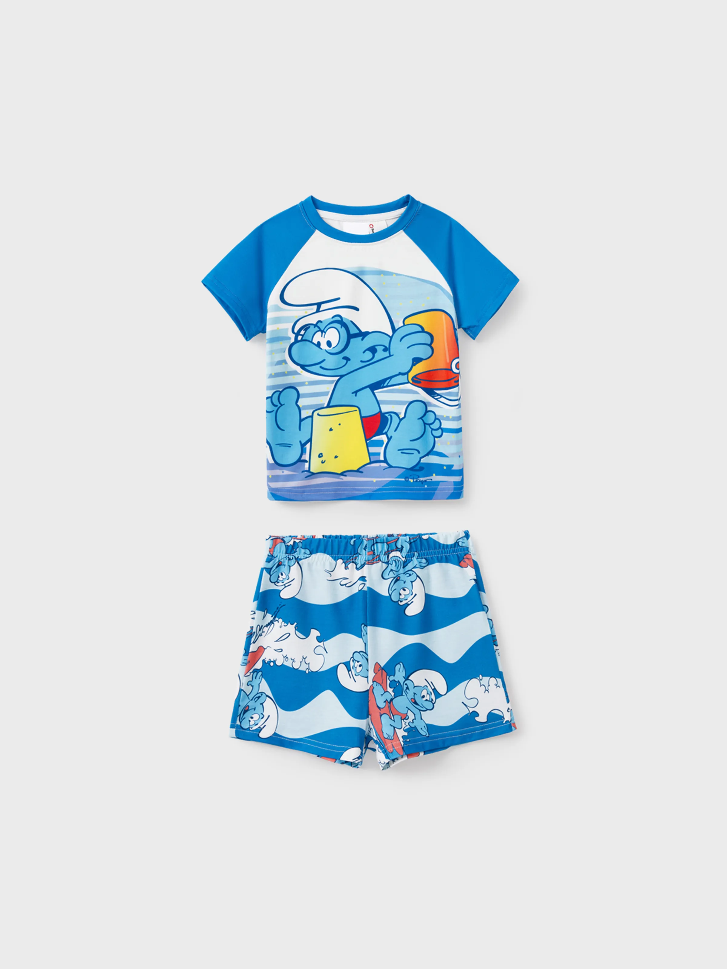 

The Smurfs Family matching 2pcs Character Beach Floral Pattern Pajamas Set/Jumpsuit(Flame Resistant)