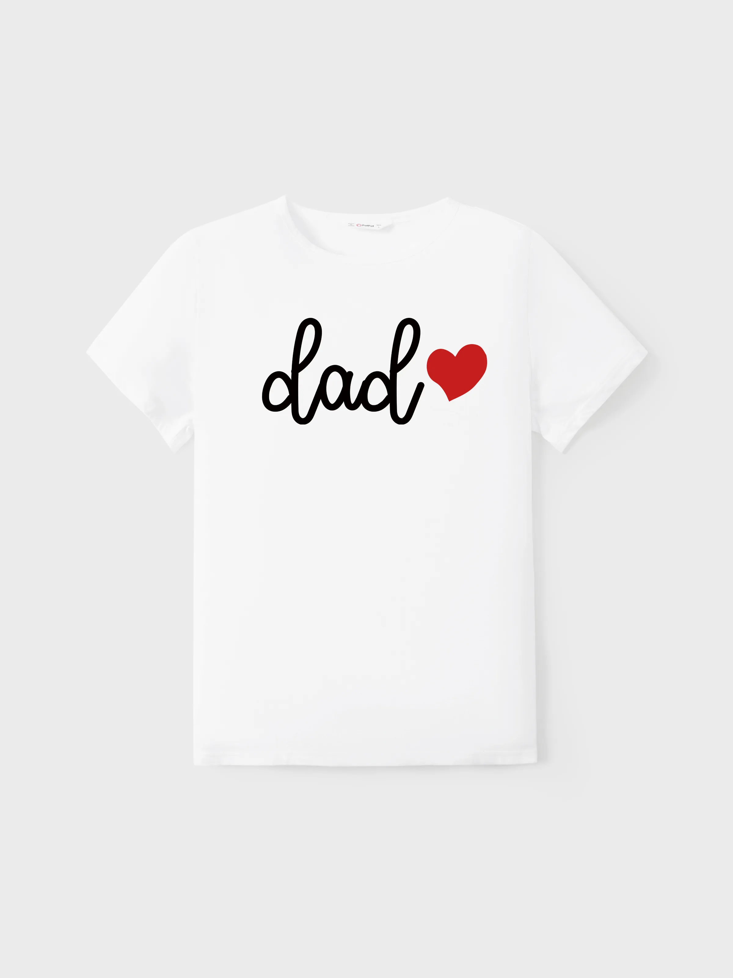 

Valentine's Day Family Matching Cotton Tee Letter and Red Heart Print Short-sleeve Top