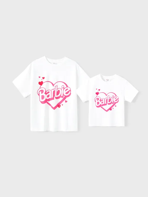 

Barbie Mommy And Me 1pc Cotton Valentine's Heart Pattern Short-sleeve Top