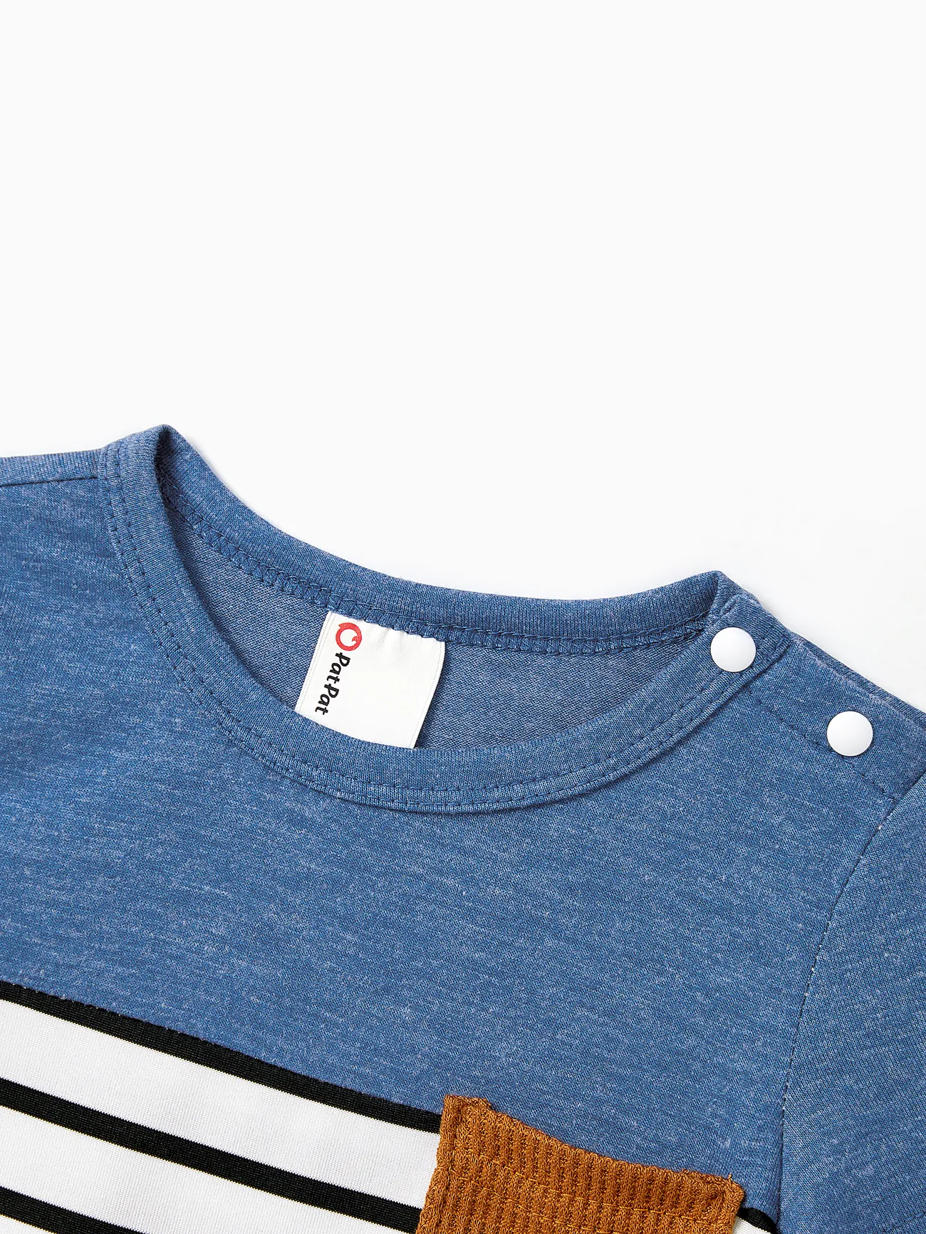 Baby - Family Matching Soft Casual Outfit with Below Knee Dresses, Front Buttons, Belted Design - Blue - image 15