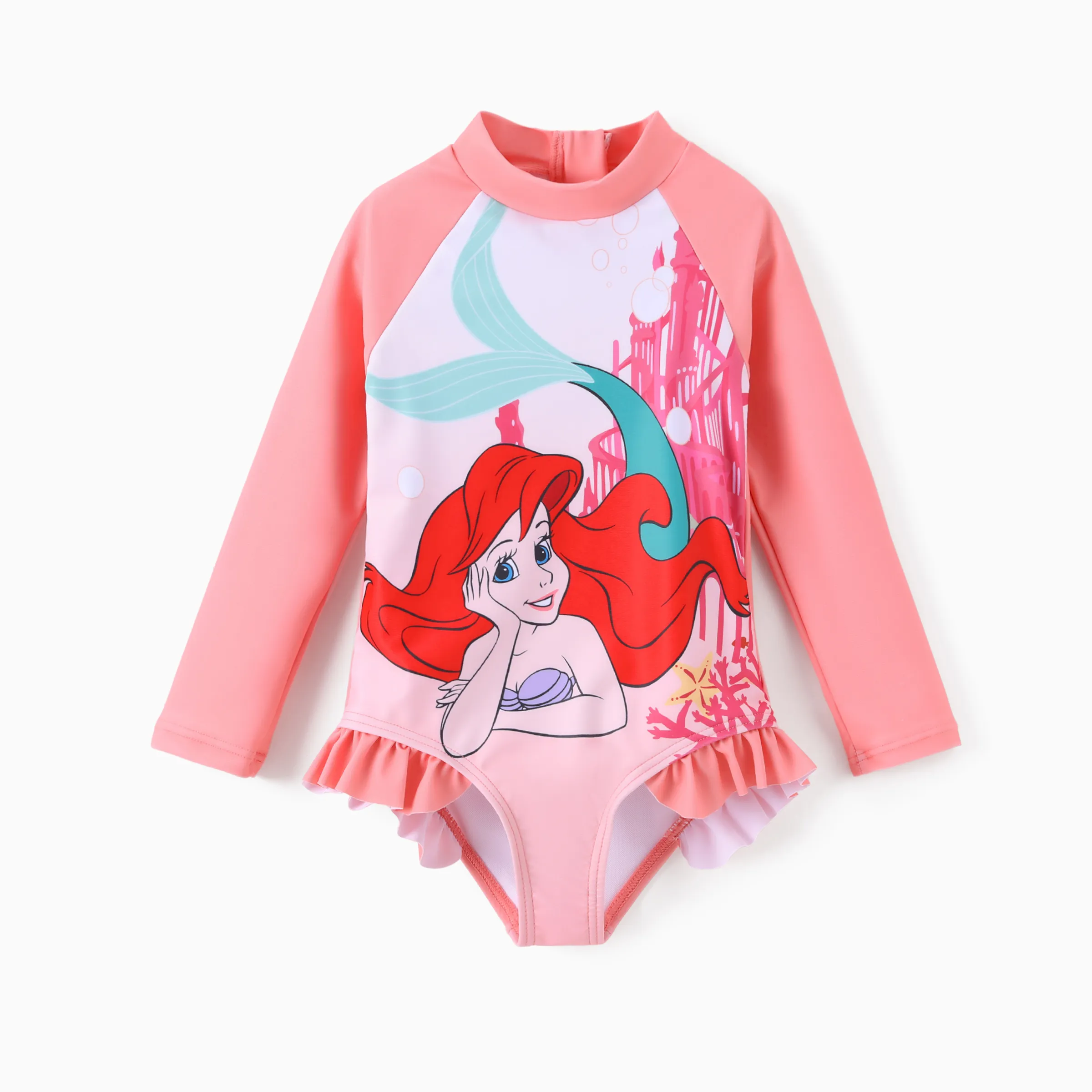 Disney Princess Niño pequeño Chica Volantes Infantil Trajes de baño Rosa oscuro