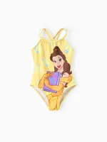 

Disney Princess Toddler Girl 1pc Ariel/Rapunzel/Beller/Moana Print Sun Protection Off-shoulder Swimsuit