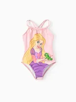 

Disney Princess Toddler Girl 1pc Ariel/Rapunzel/Beller/Moana Print Sun Protection Off-shoulder Swimsuit