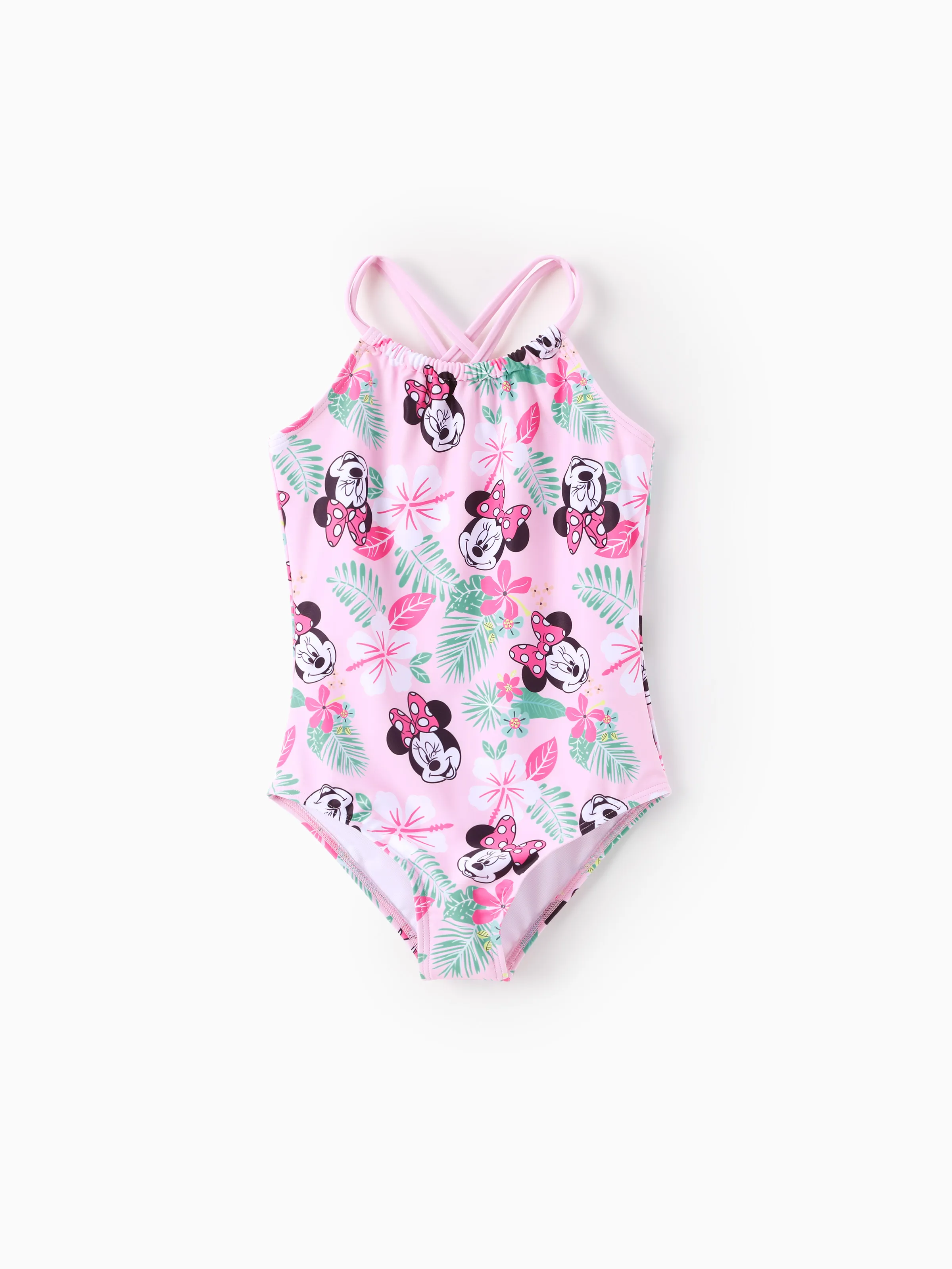 

Disney Mickey and Friends Toddler/Kid Girl 1pc Minnie Mouse Floral Print Sun Protection Swimsuit