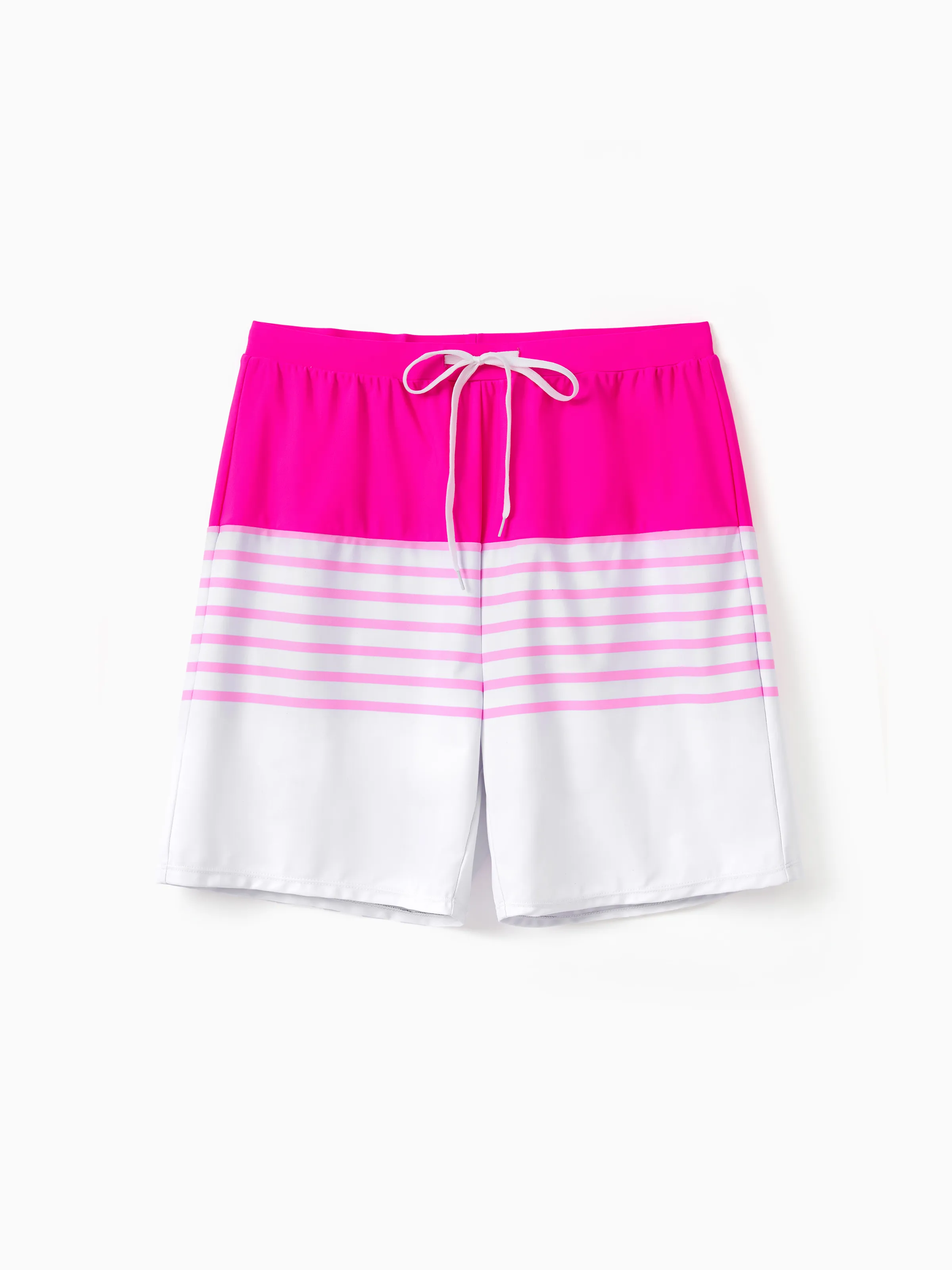 

Family Casual Stripe Swimwear, 2 Pieces, Unisex, 90% Polyester, Matching Outfits