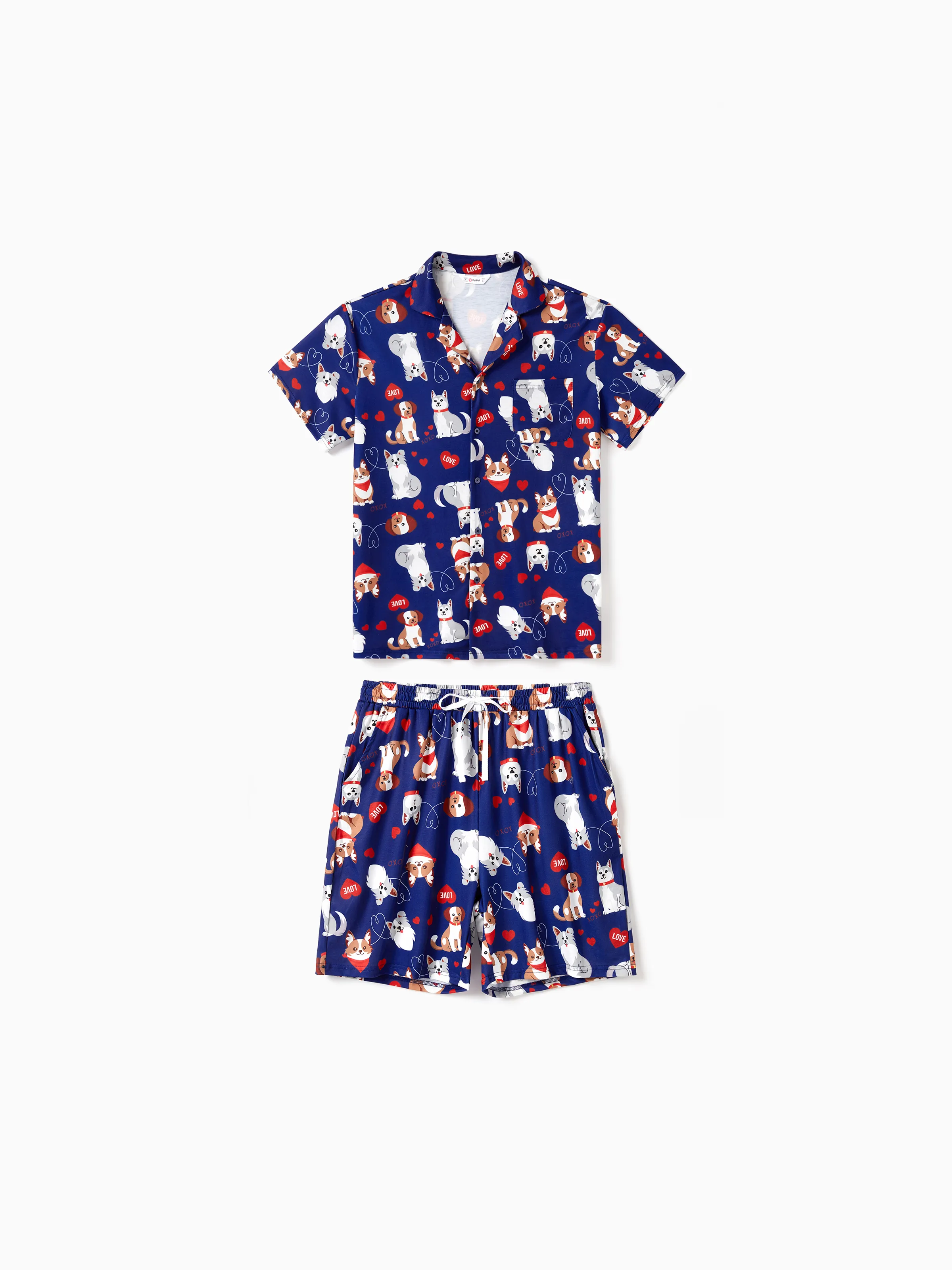 

Family Matching Dog Patterned Short-sleeve Pajama Set for Couple