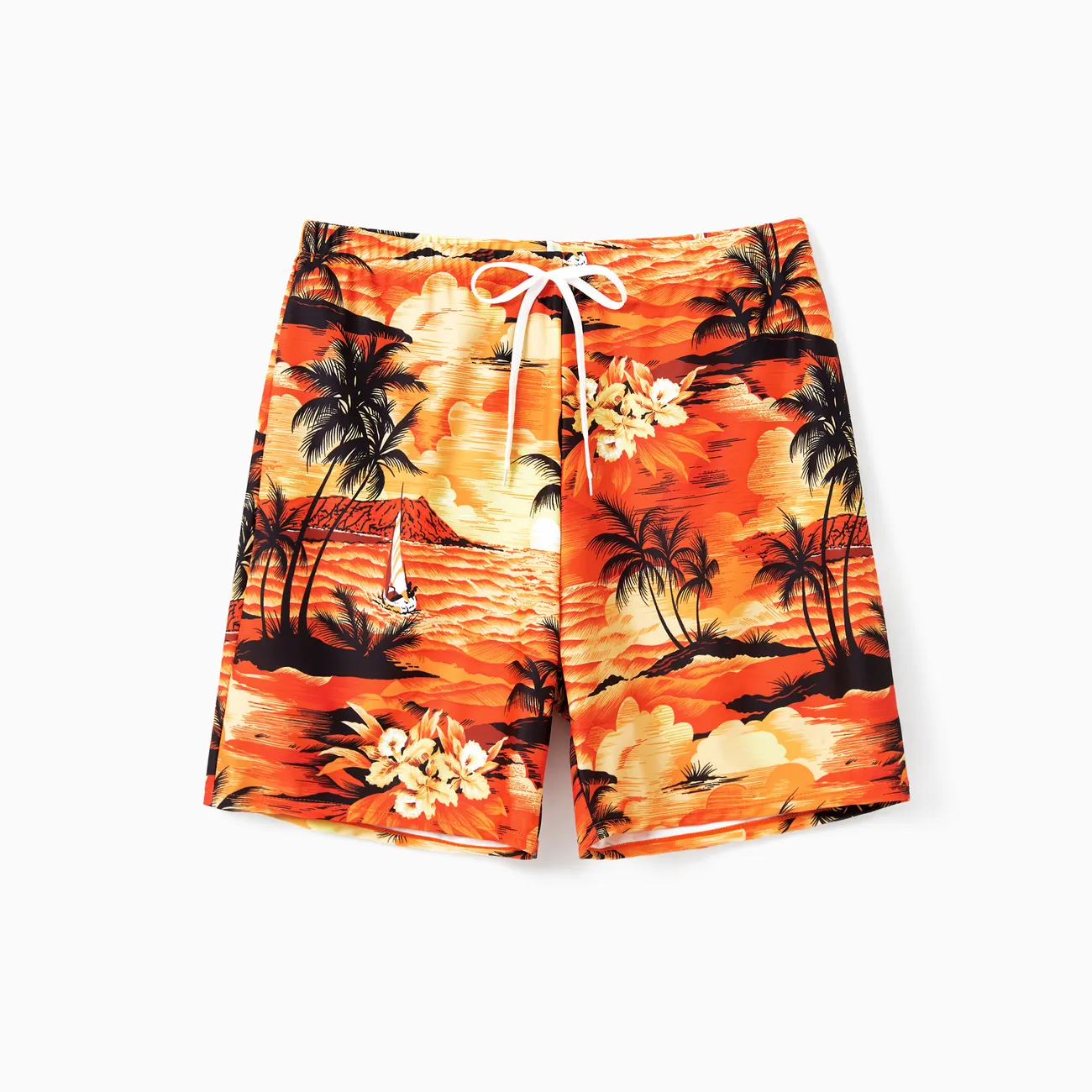 Tropical Hawaiian Swimsuits for Family Matching Swimwear