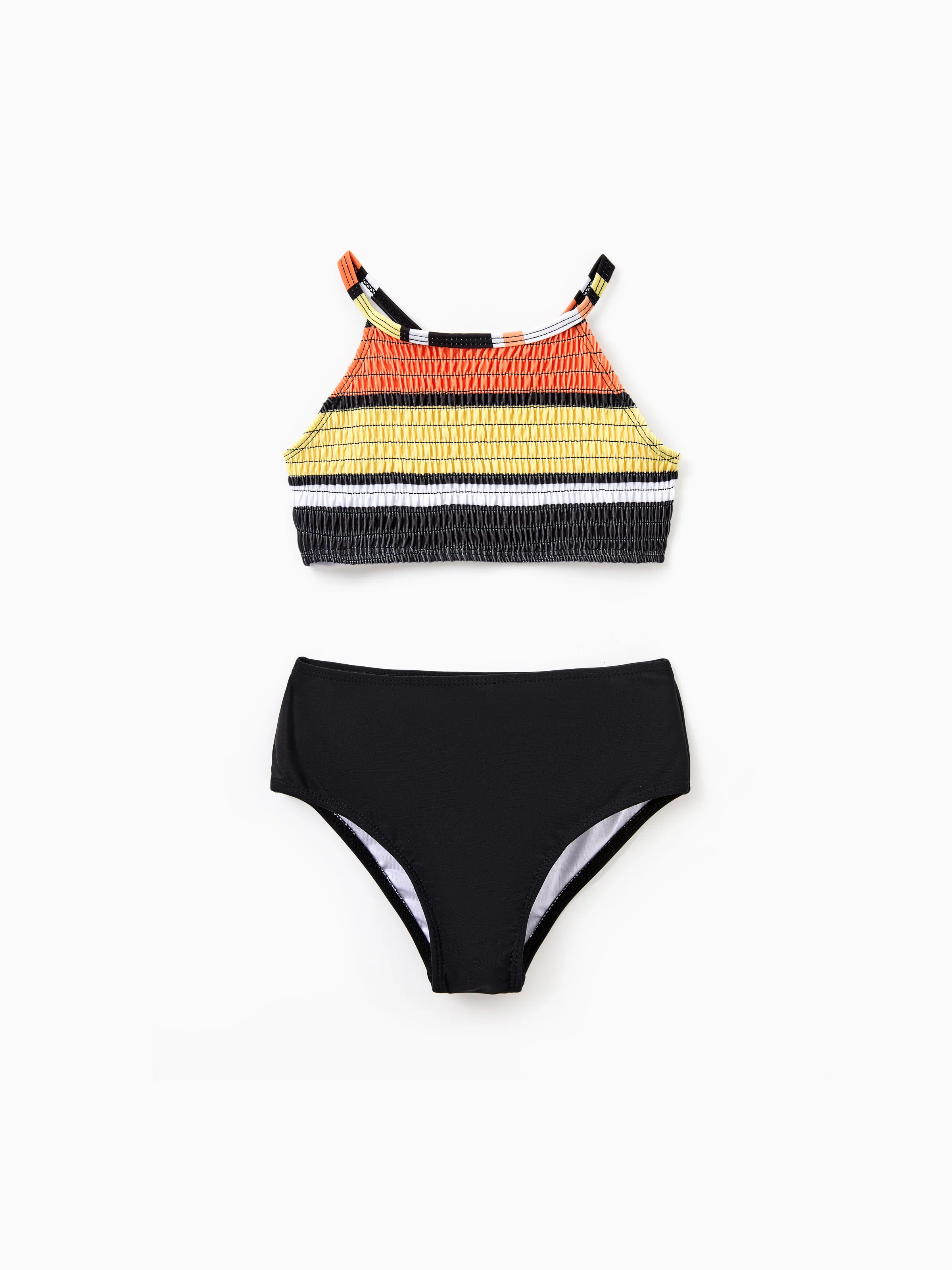 

Family Matching Striped Swim Trunks or Halter two-piece Swimsuit