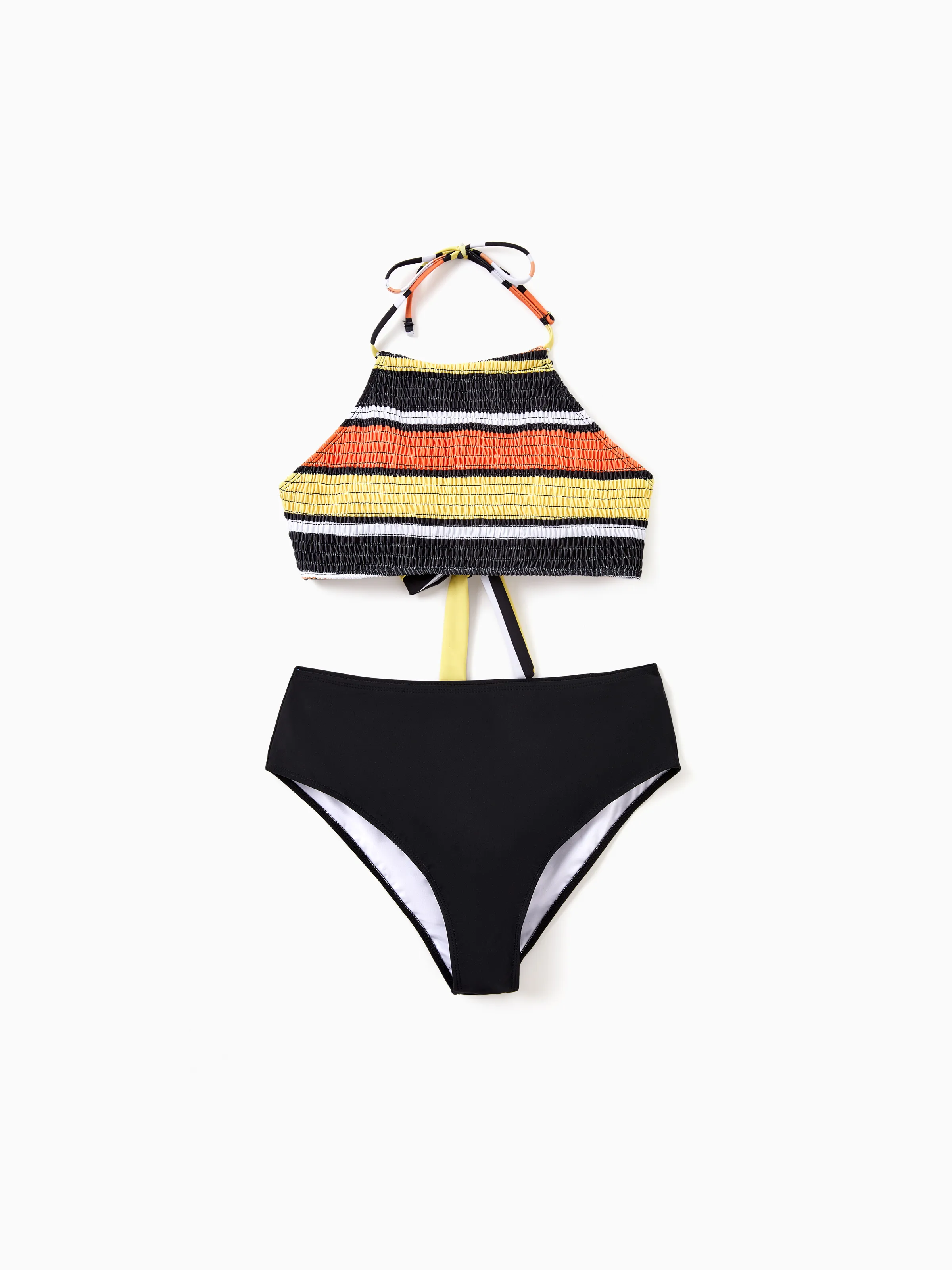 

Family Matching Striped Swim Trunks or Halter two-piece Swimsuit