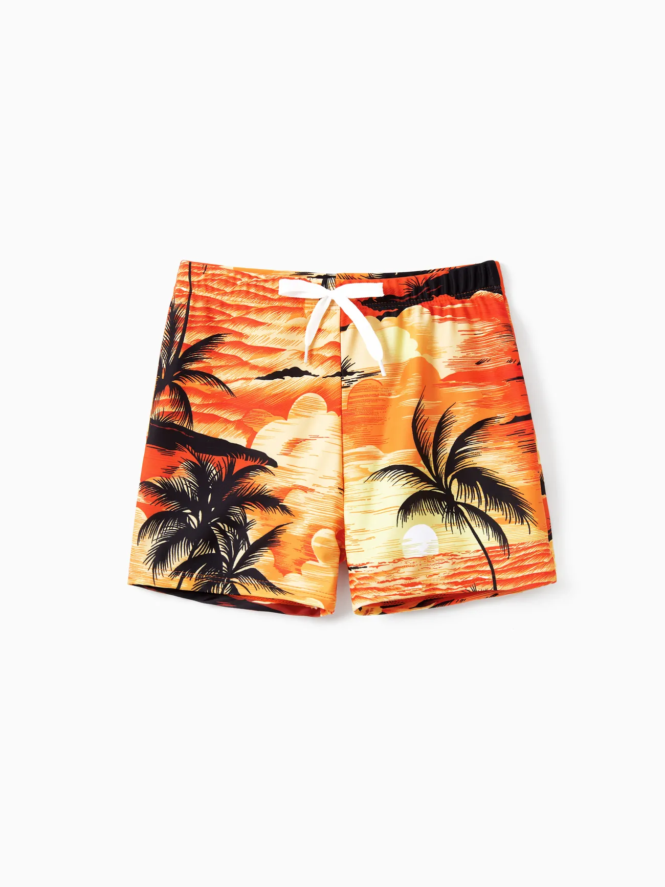 Boy - Tropical Hawaiian Swimsuits for Family Matching Swimwear - Orange - image 12