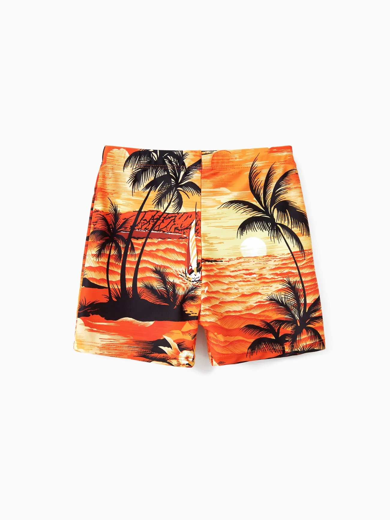 Boy - Tropical Hawaiian Swimsuits for Family Matching Swimwear - Orange - image 13