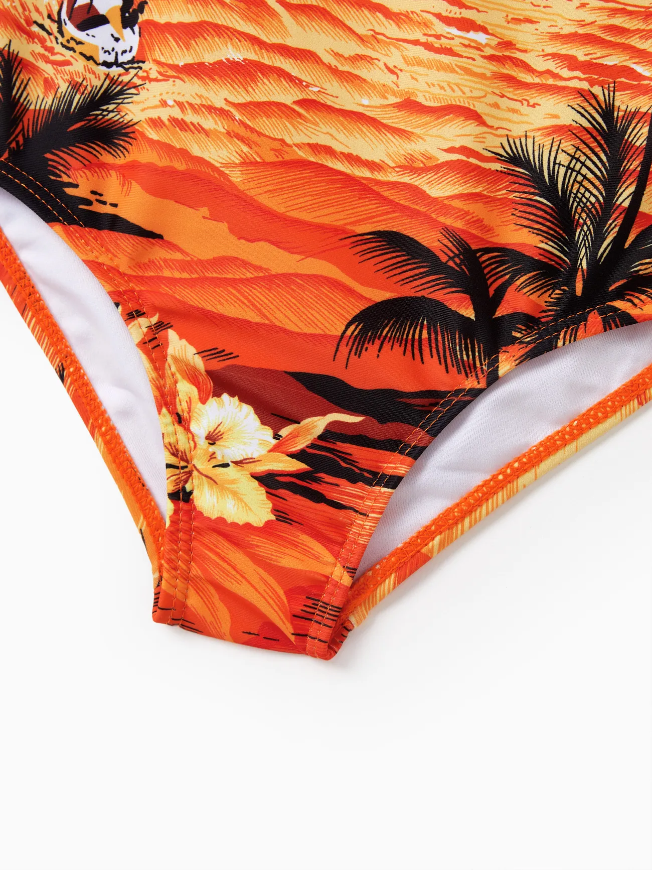 Girl - Tropical Hawaiian Swimsuits for Family Matching Swimwear - Orange - image 11
