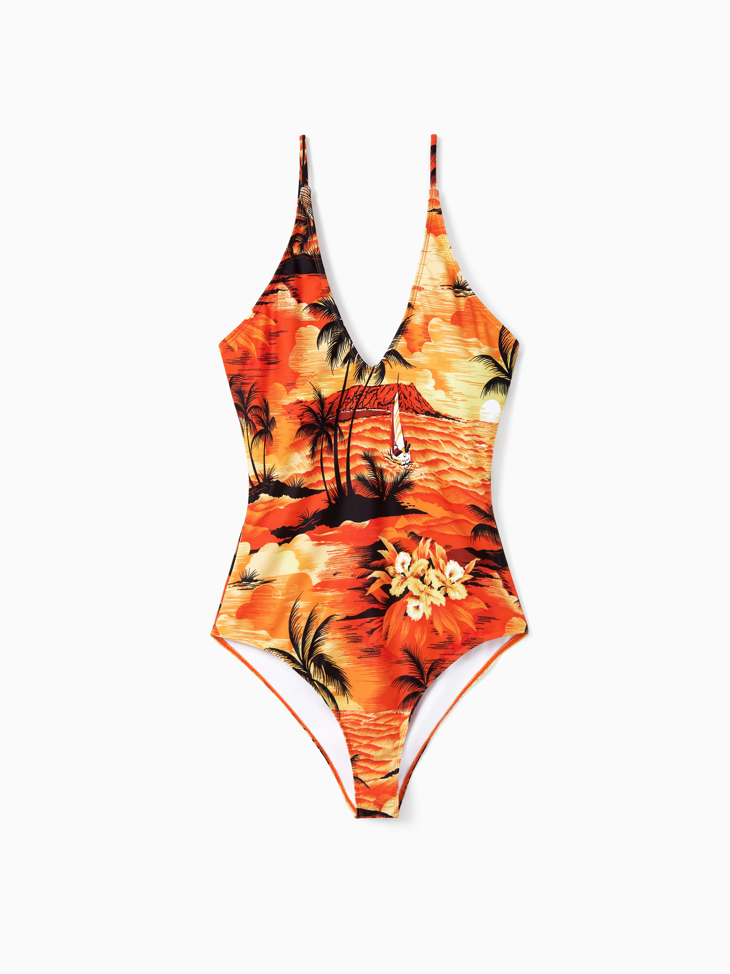 

Tropical Hawaiian Swimsuits for Family Matching Swimwear