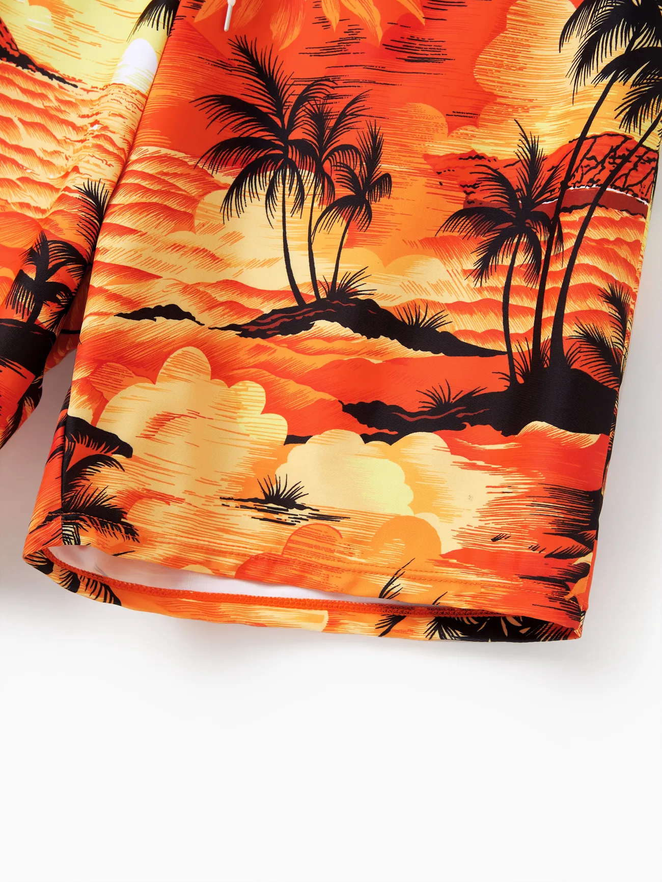 Men - Tropical Hawaiian Swimsuits for Family Matching Swimwear - Orange - image 21