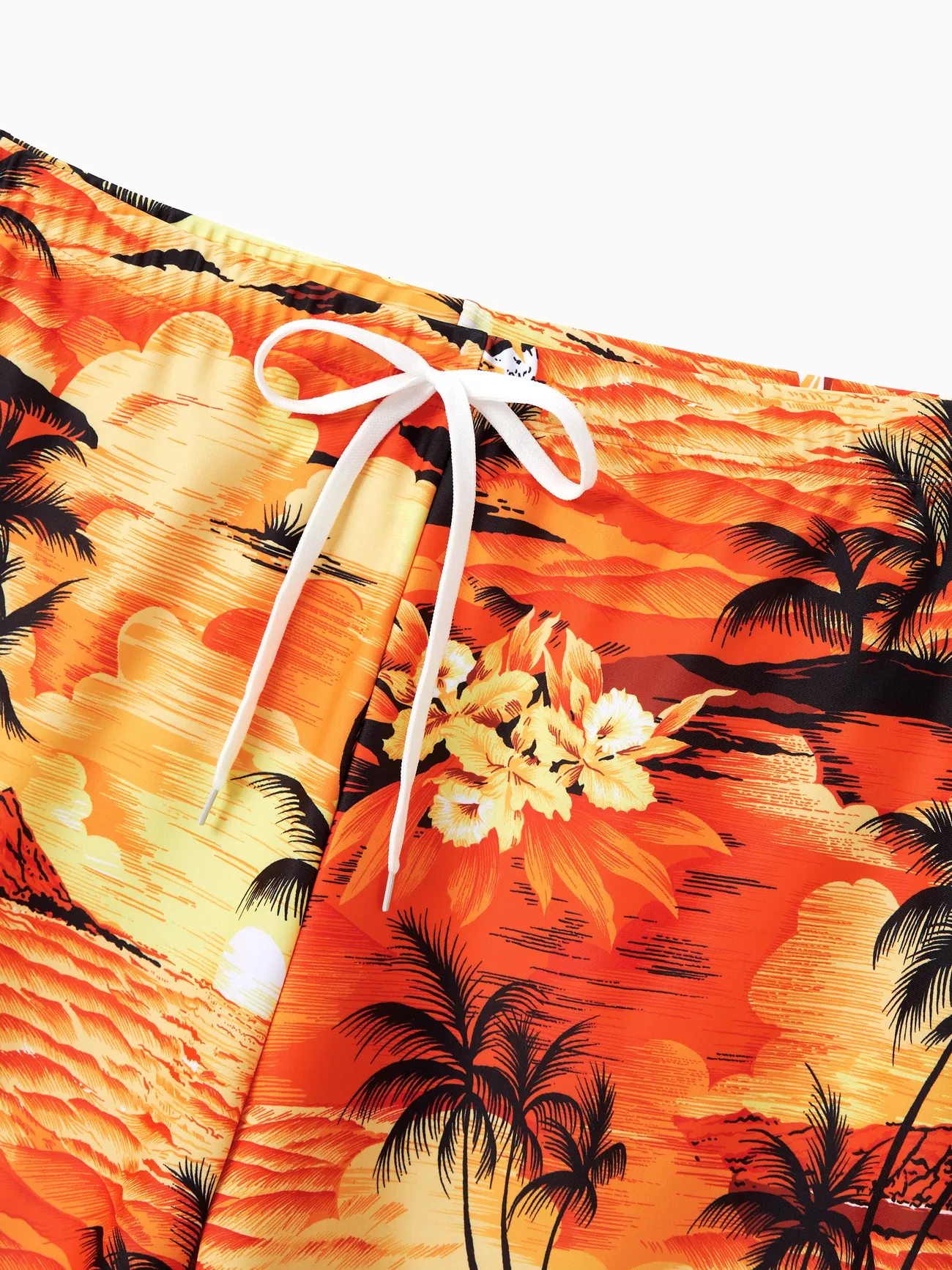 Men - Tropical Hawaiian Swimsuits for Family Matching Swimwear - Orange - image 19
