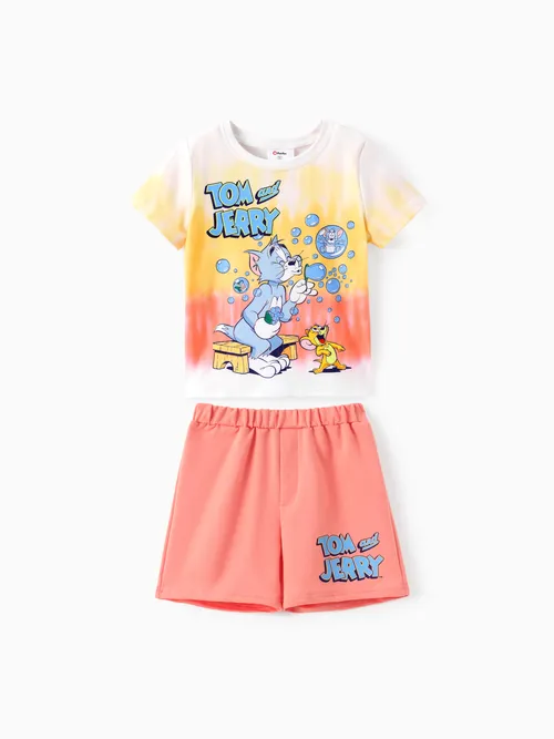 

Tom and Jerry Toddler Boy 2pcs 2pcs Character Gradient Top and Shorts Set