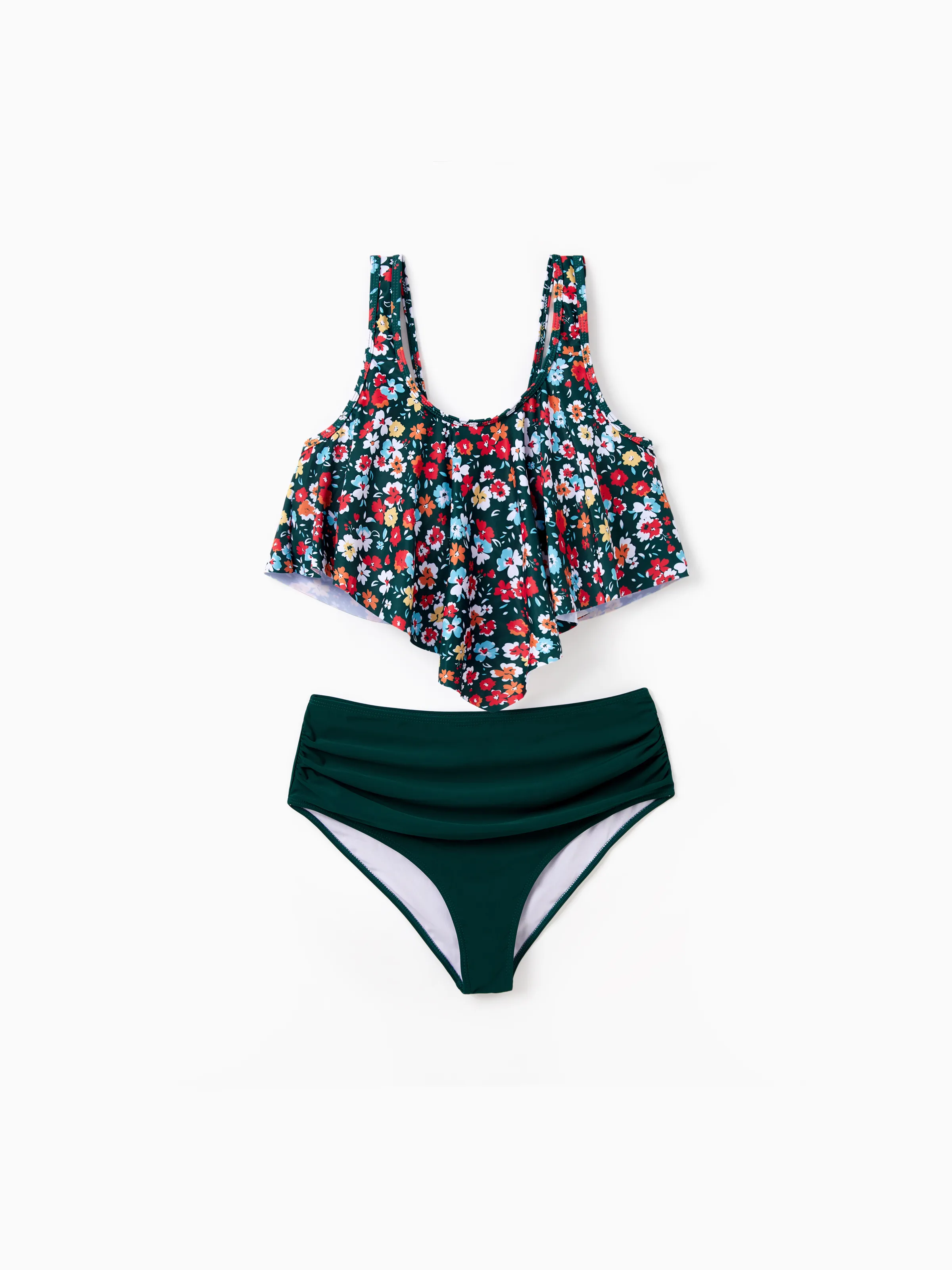 

Family Matching Flora Swim Trunks or Strap two-piece Swimsuit