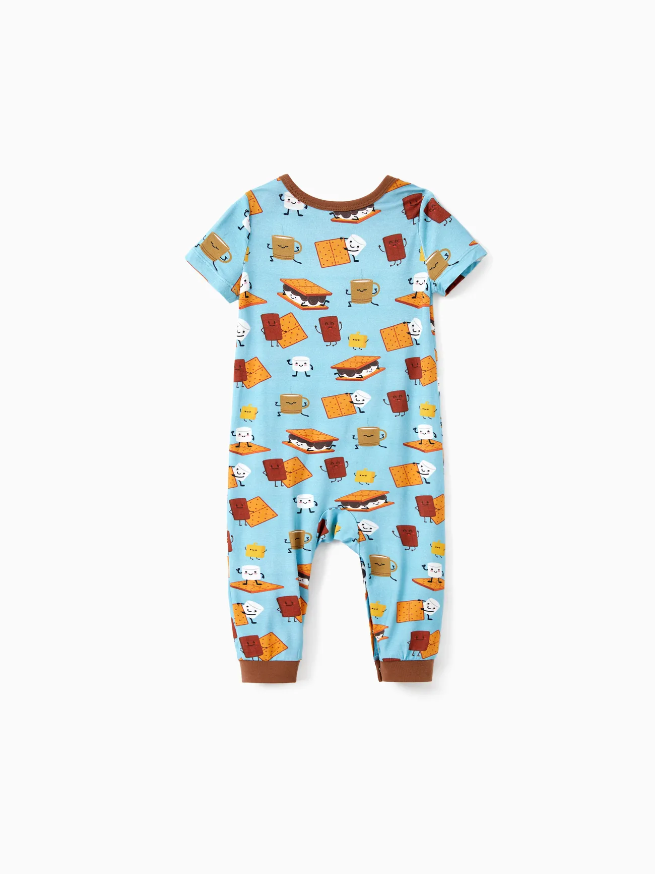 Baby - Bamboo Family PJs Cute Print Short Sleeve & Long Pants Sleepwear Matching Pajama set (Snug-Fitting for Children) - Green - image 13
