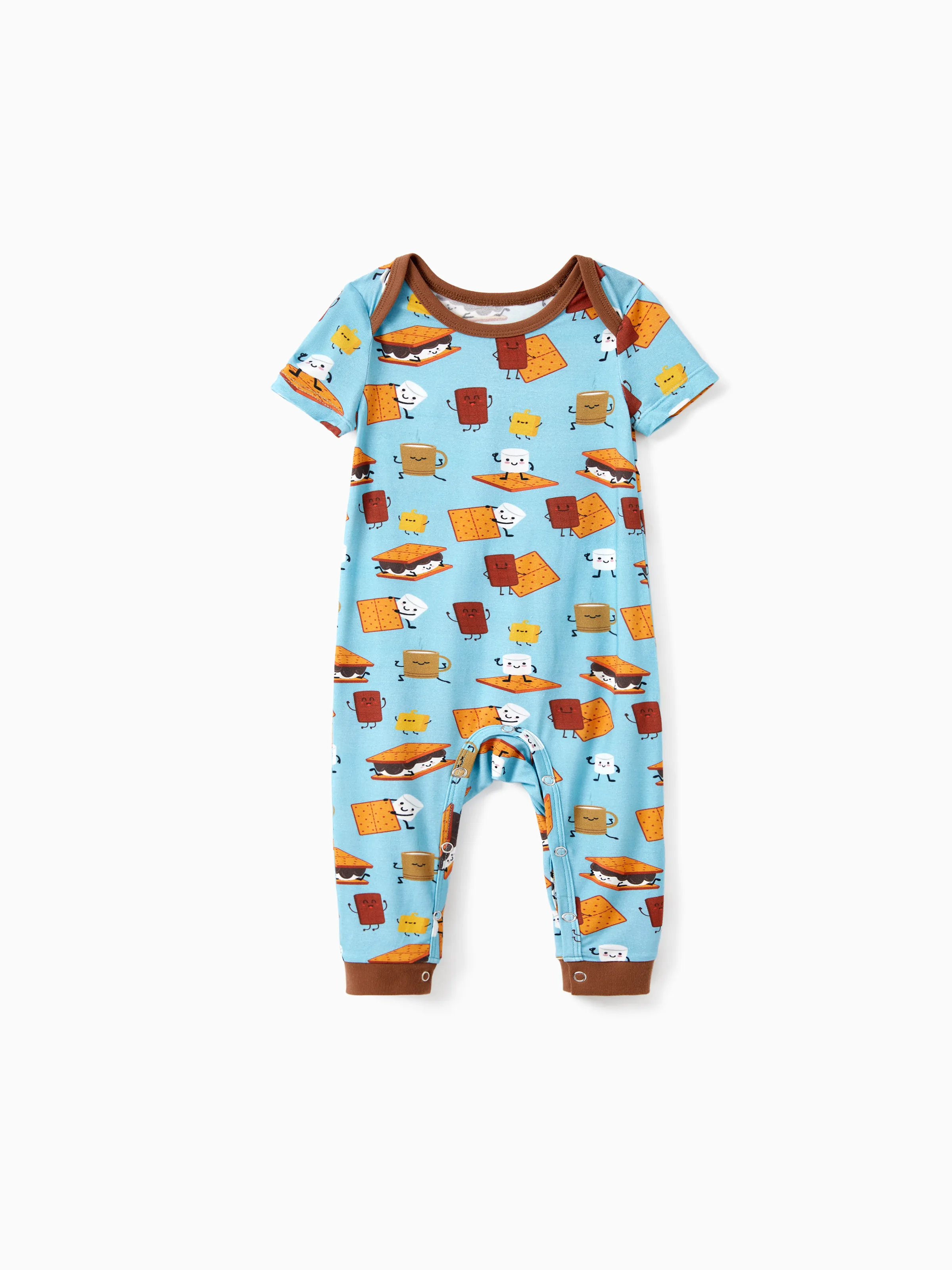 

Bamboo Family PJs Cute Print Short Sleeve & Long Pants Sleepwear Matching Pajama set (Snug-Fitting for Children)