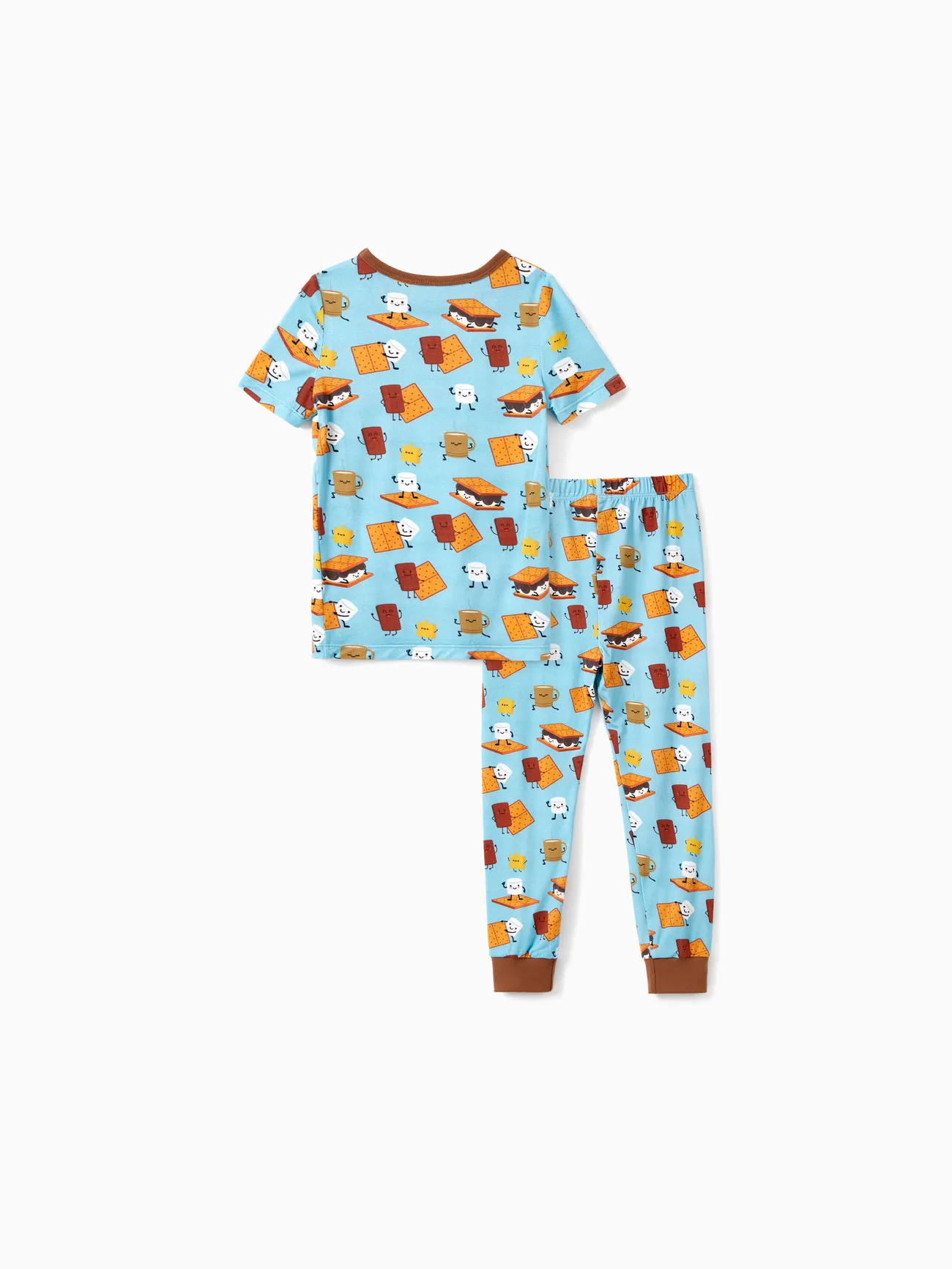 Kids - Bamboo Family PJs Cute Print Short Sleeve & Long Pants Sleepwear Matching Pajama set (Snug-Fitting for Children) - Green - image 10