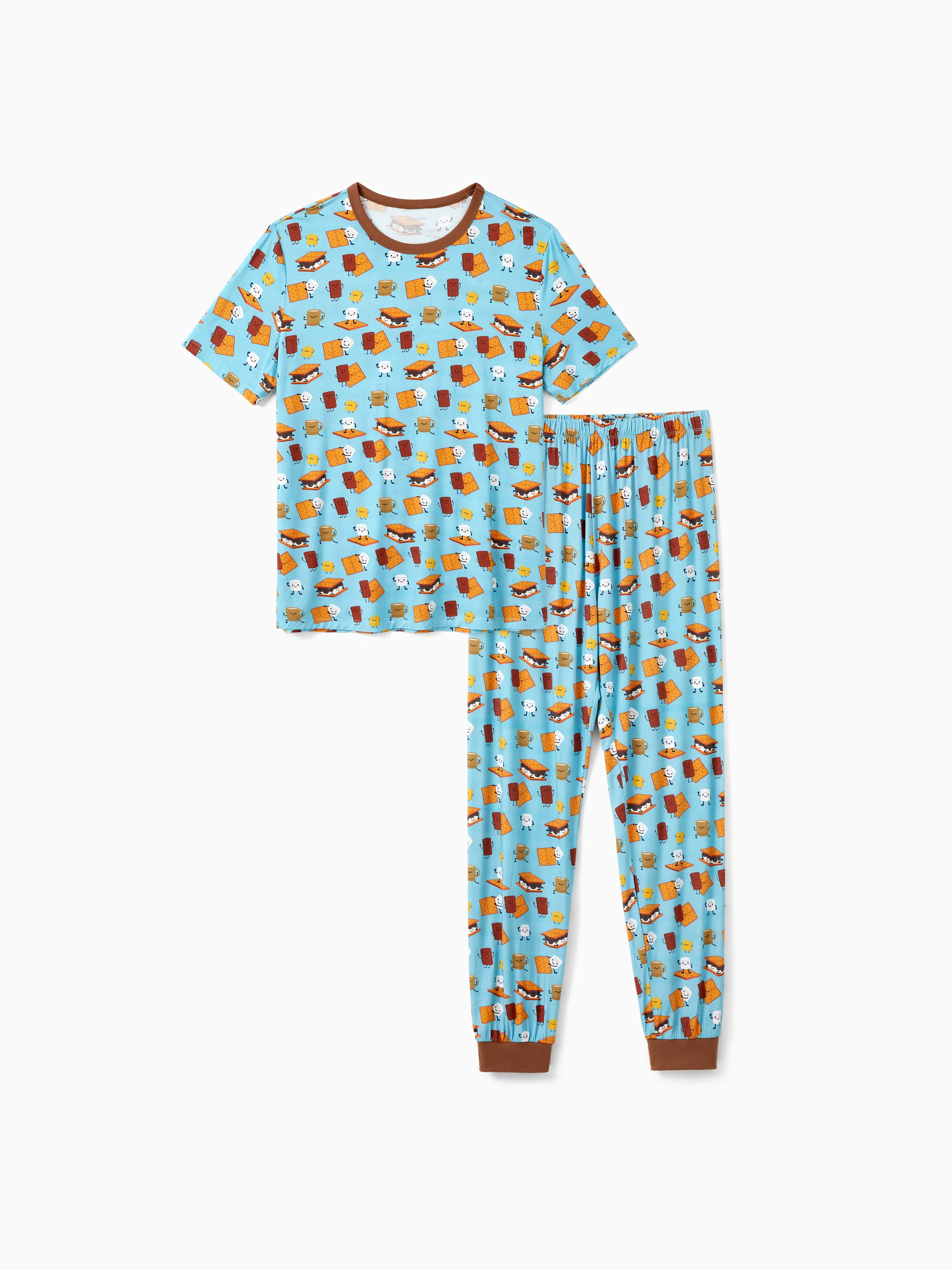 

Bamboo Family PJs Cute Print Short Sleeve & Long Pants Sleepwear Matching Pajama set (Snug-Fitting for Children)