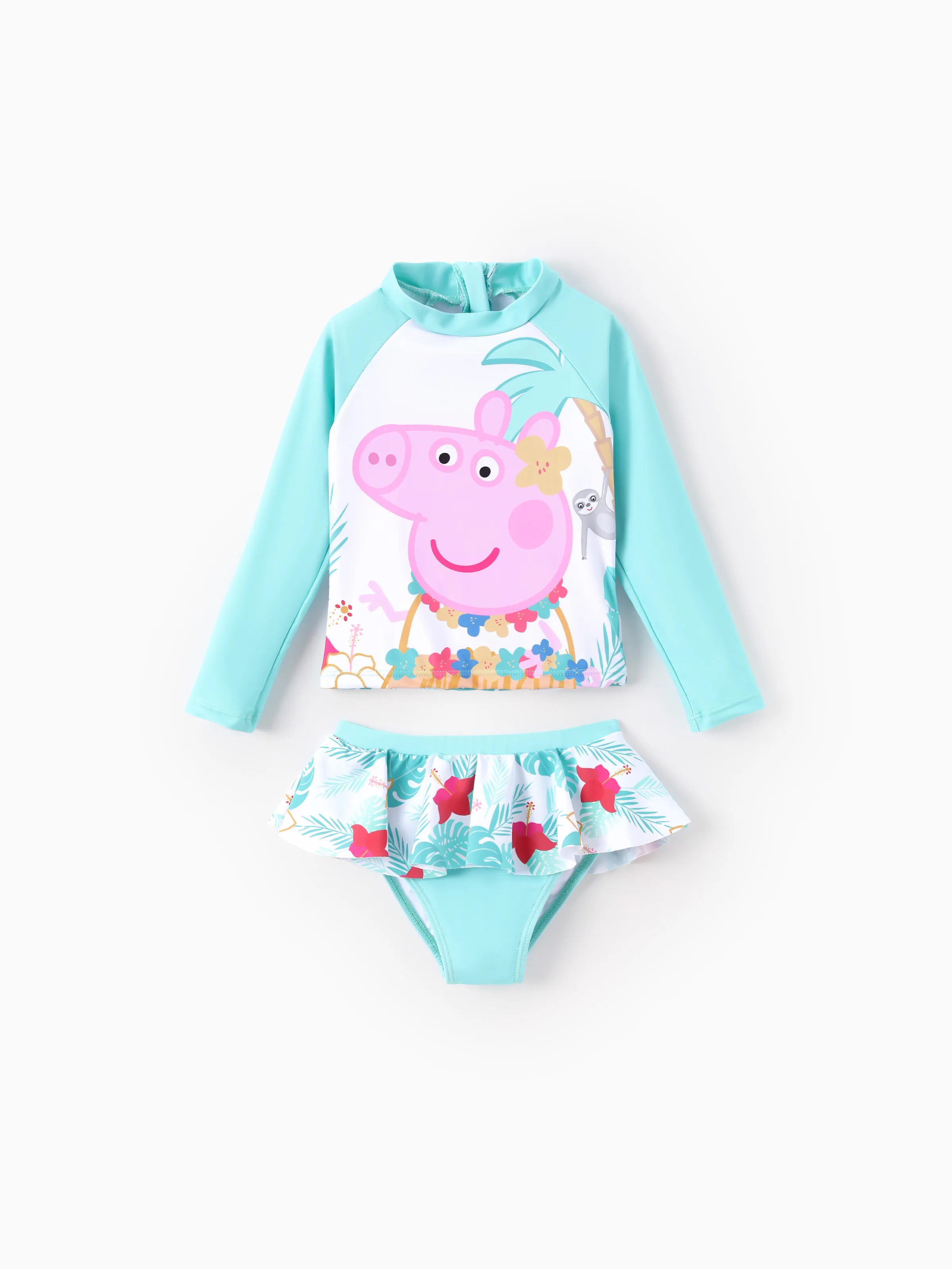 

Peppa Pig 2-Piece Toddler Girls Fish Scale Ombre Pattern Swimsuit Set