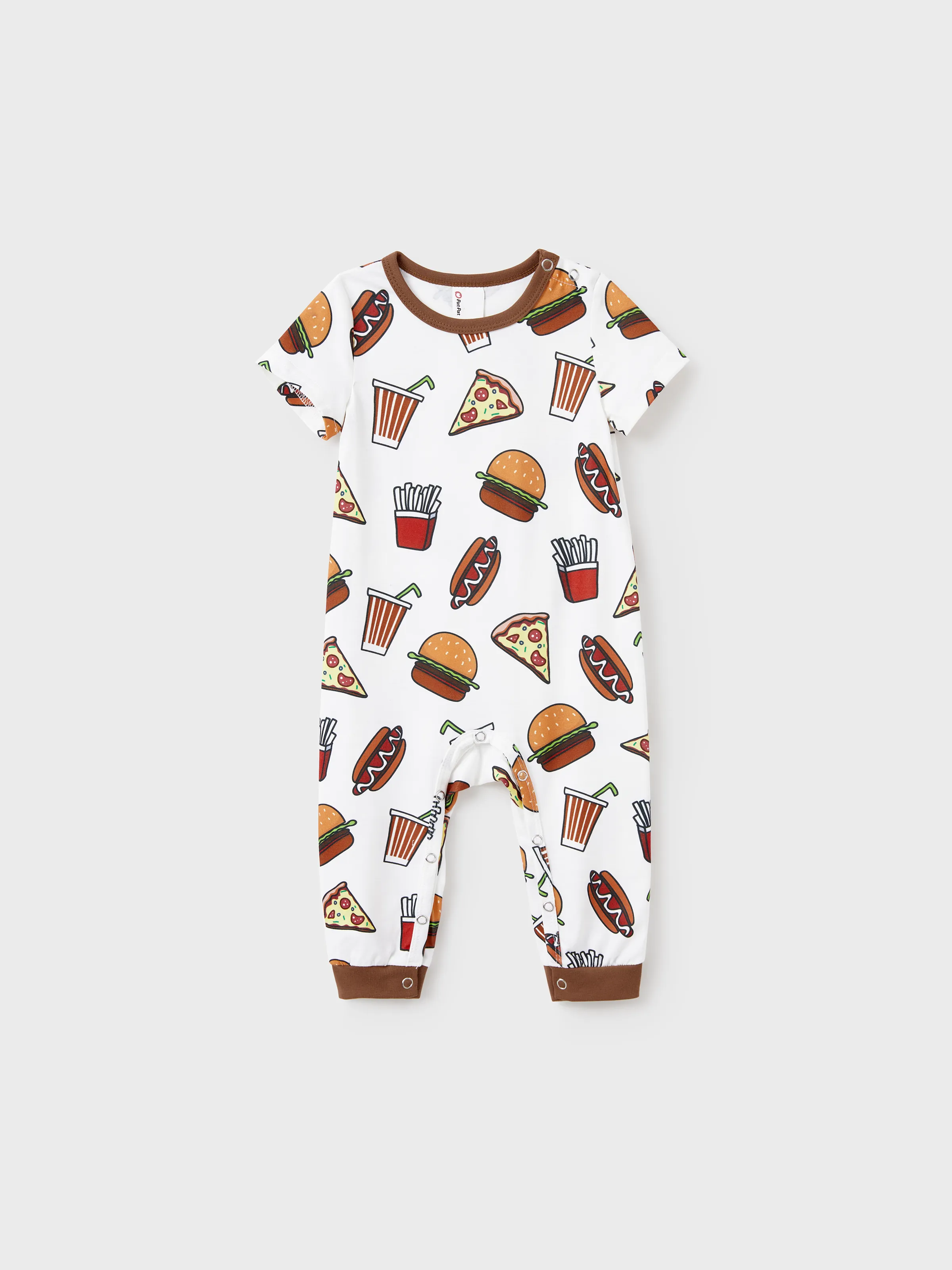 

Family Matching Junk Food Pattern Short-sleeve Pajamas Set