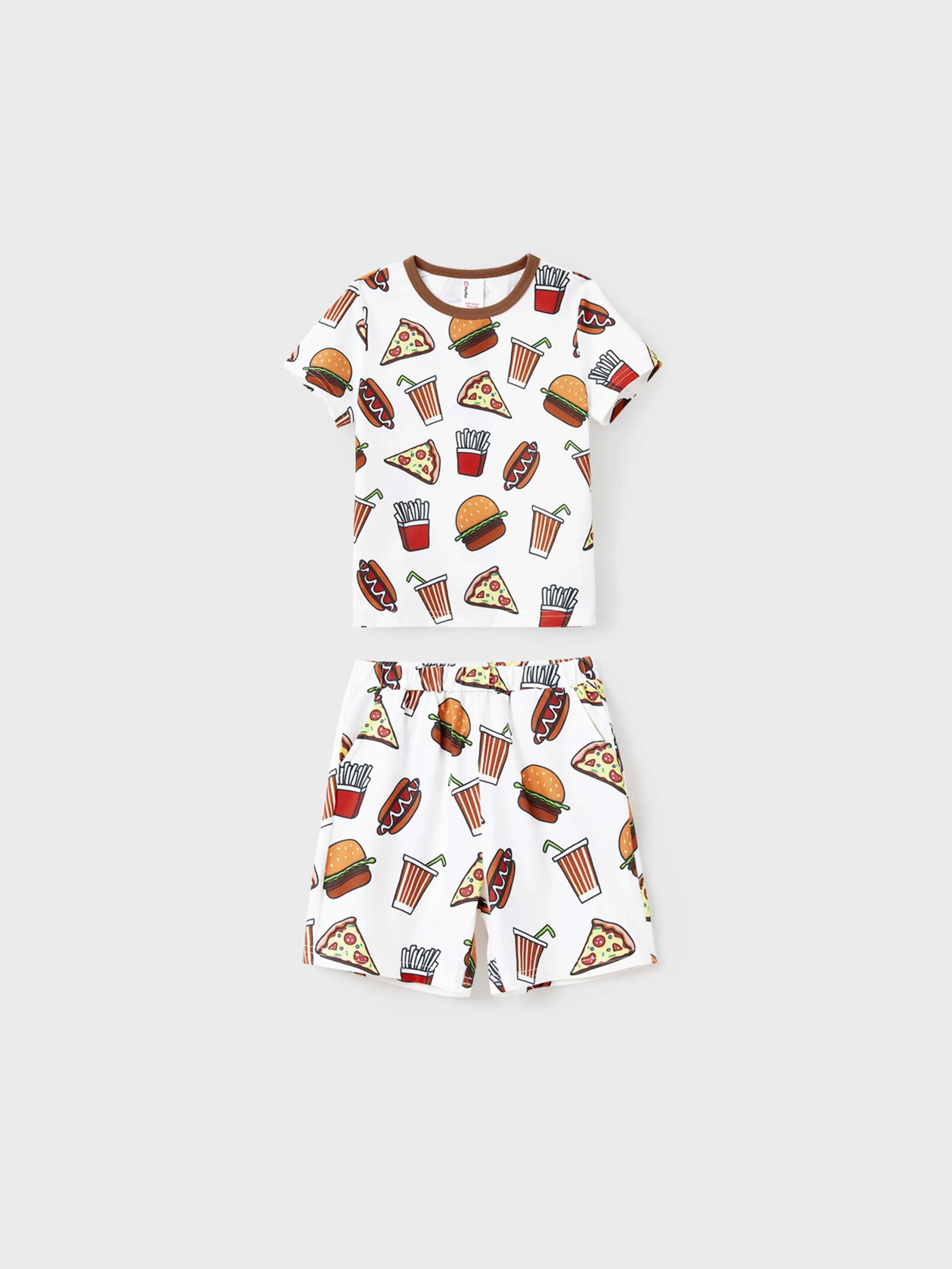 

Family Matching Junk Food Pattern Short-sleeve Pajamas Set