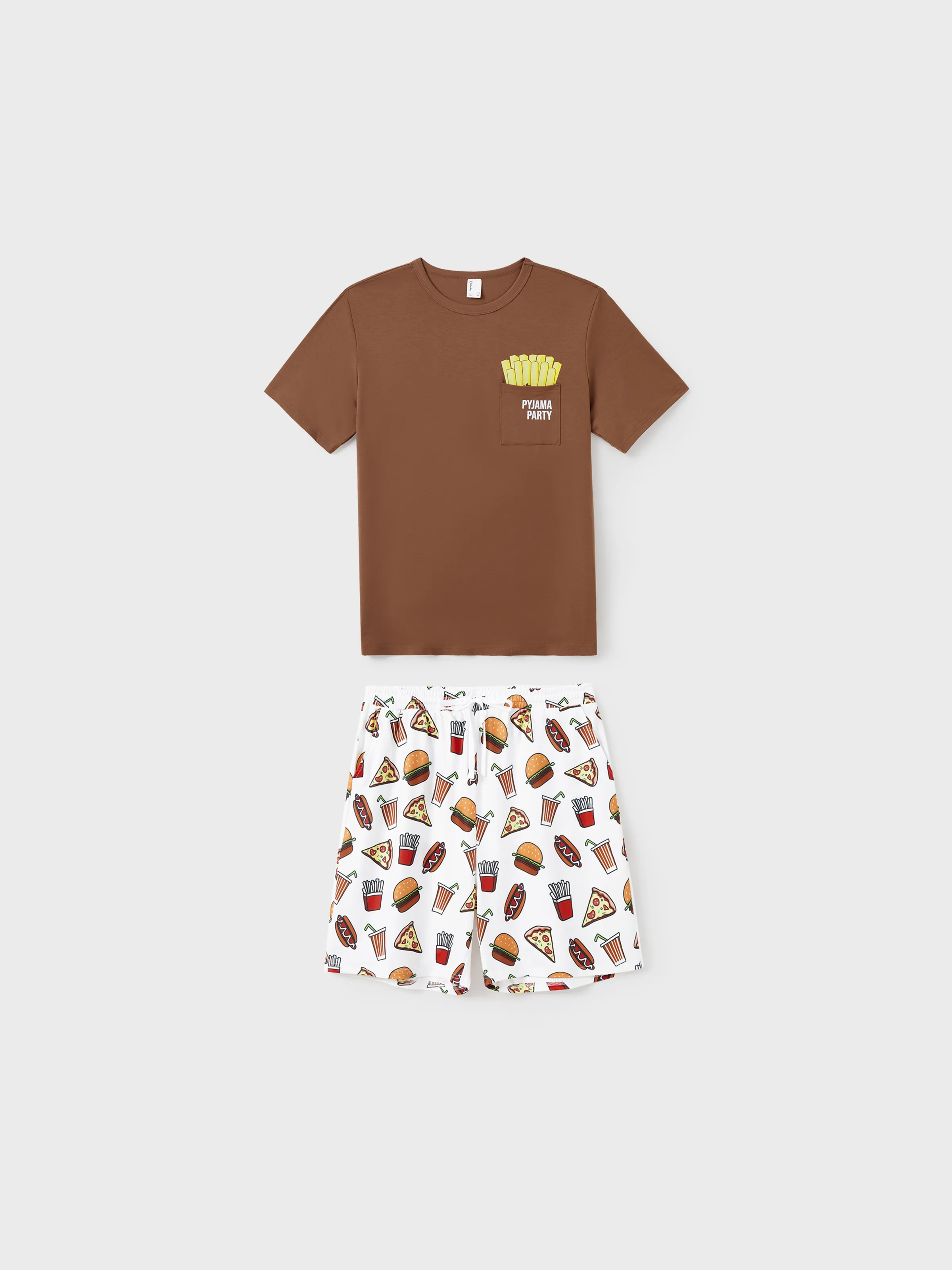 

Family Matching Junk Food Pattern Short-sleeve Pajamas Set