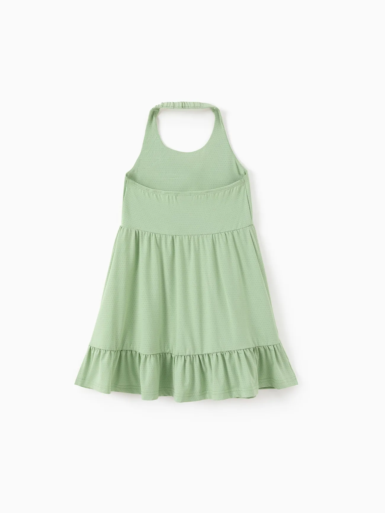 Pale Green - 2-Pack Toddler Girl Printed & Solid Causal Sleeveless Dress - image 6