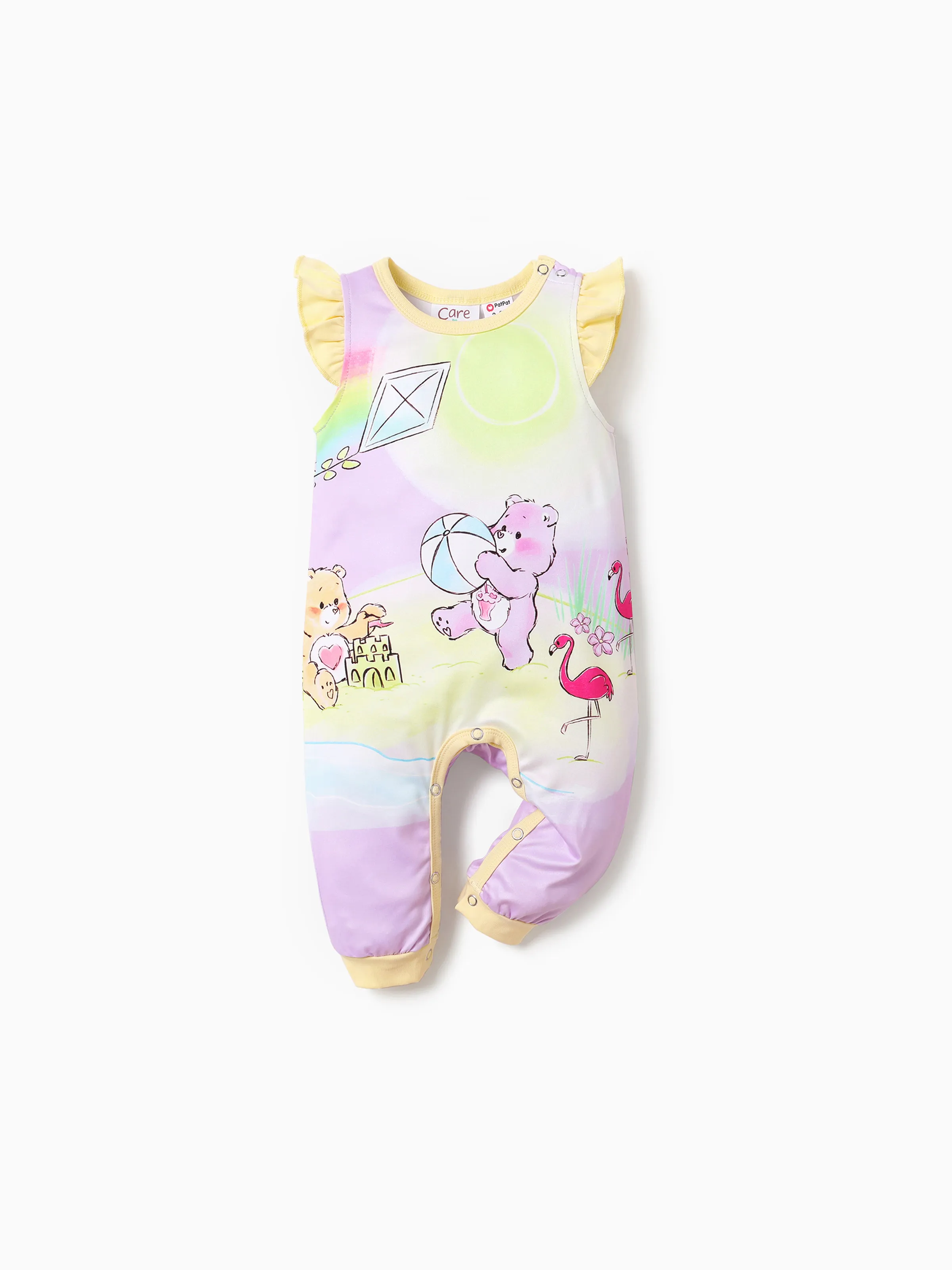 

Care Bears Baby Girl Character Print Ruffled Sleeve Jumpsuit