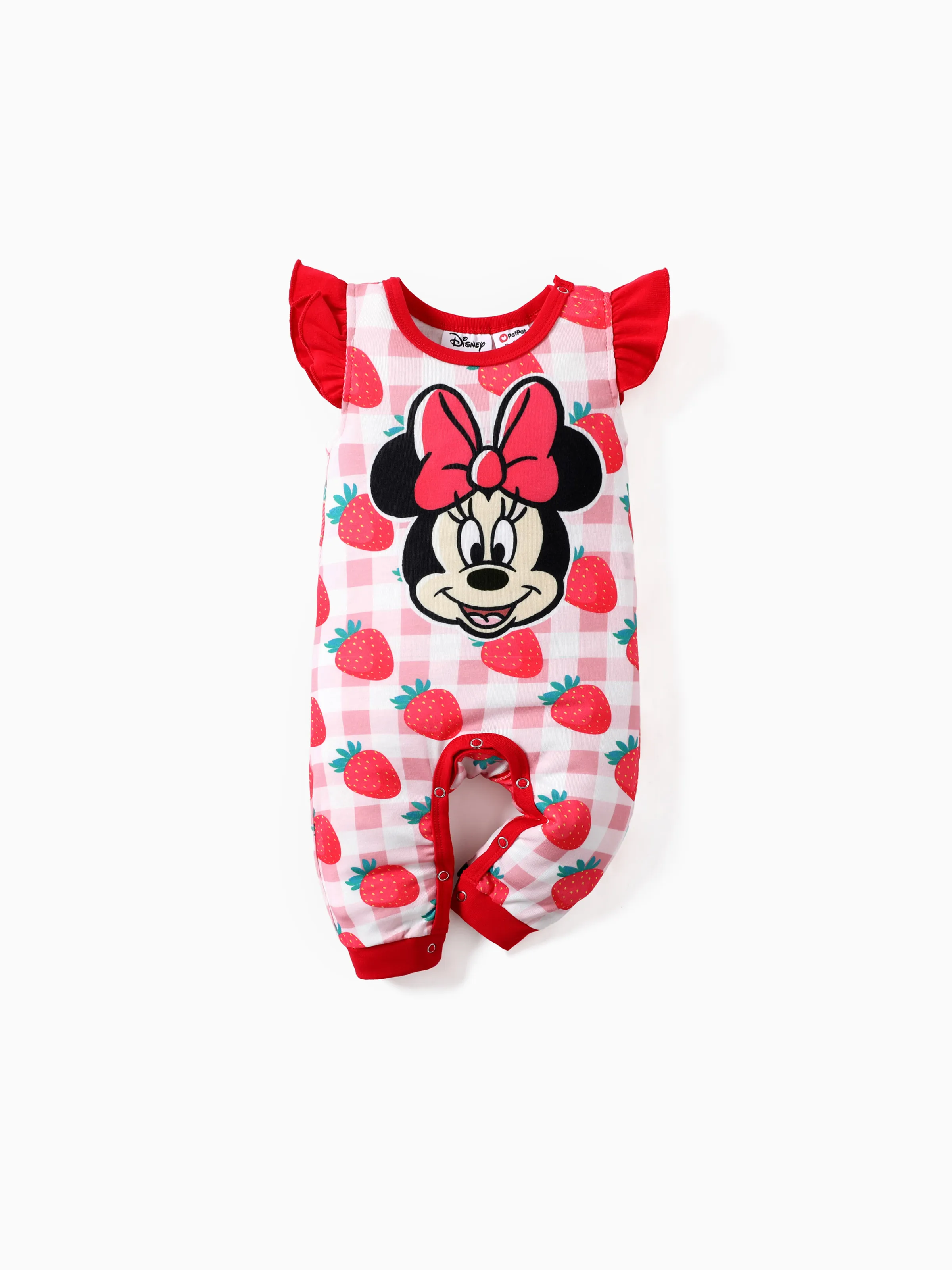 

Disney Mickey and Friends 1pc Baby Girls Naia™ Character Print Ruffled Short-Sleeve Bodysuit