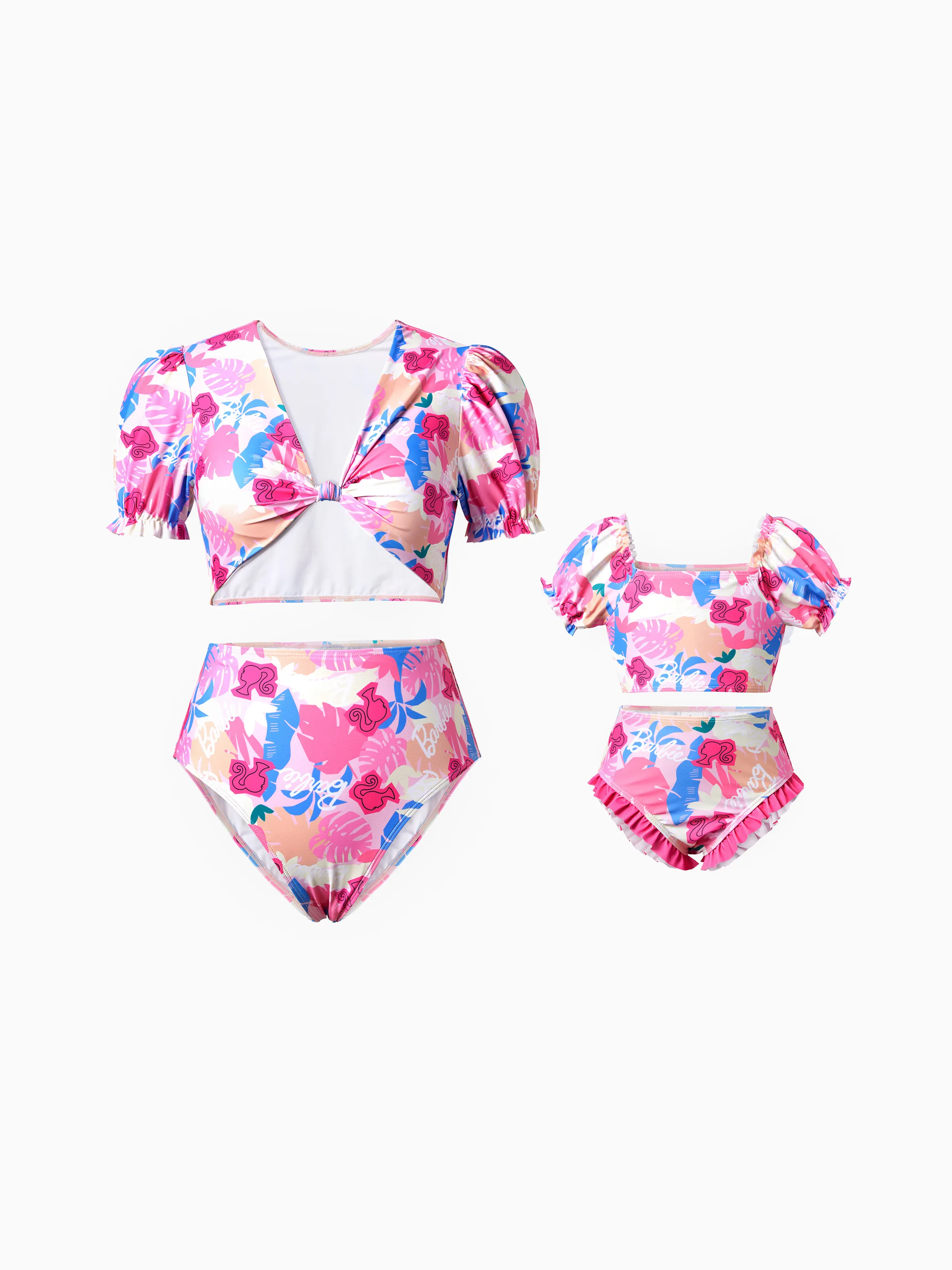 Barbie Mommy and Me 2pcs Floral Allover Print Swimsuit