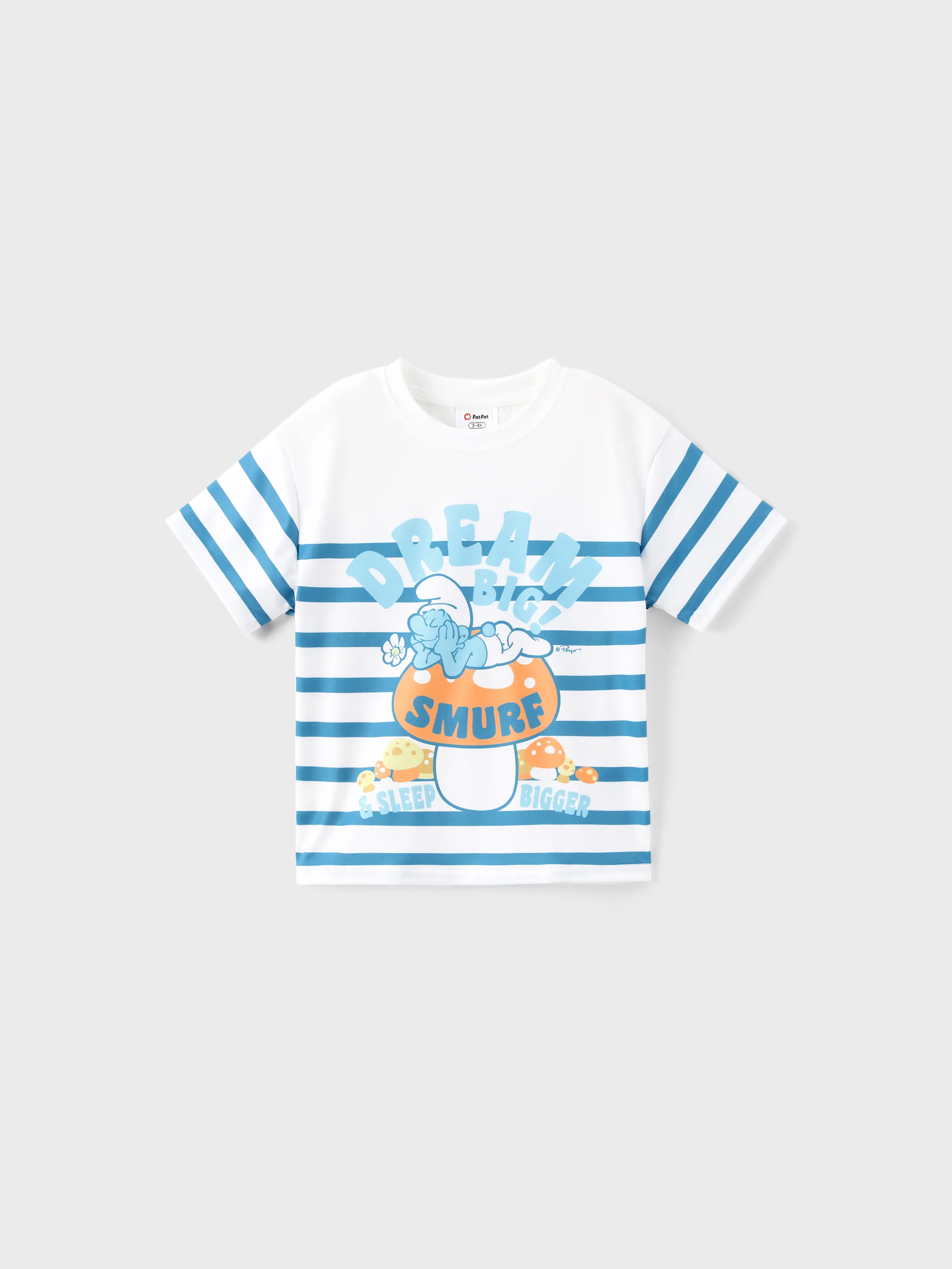 

The Smurfs Family matching Character Striped Top/ Embroidered Sleeveless Knitted Dress