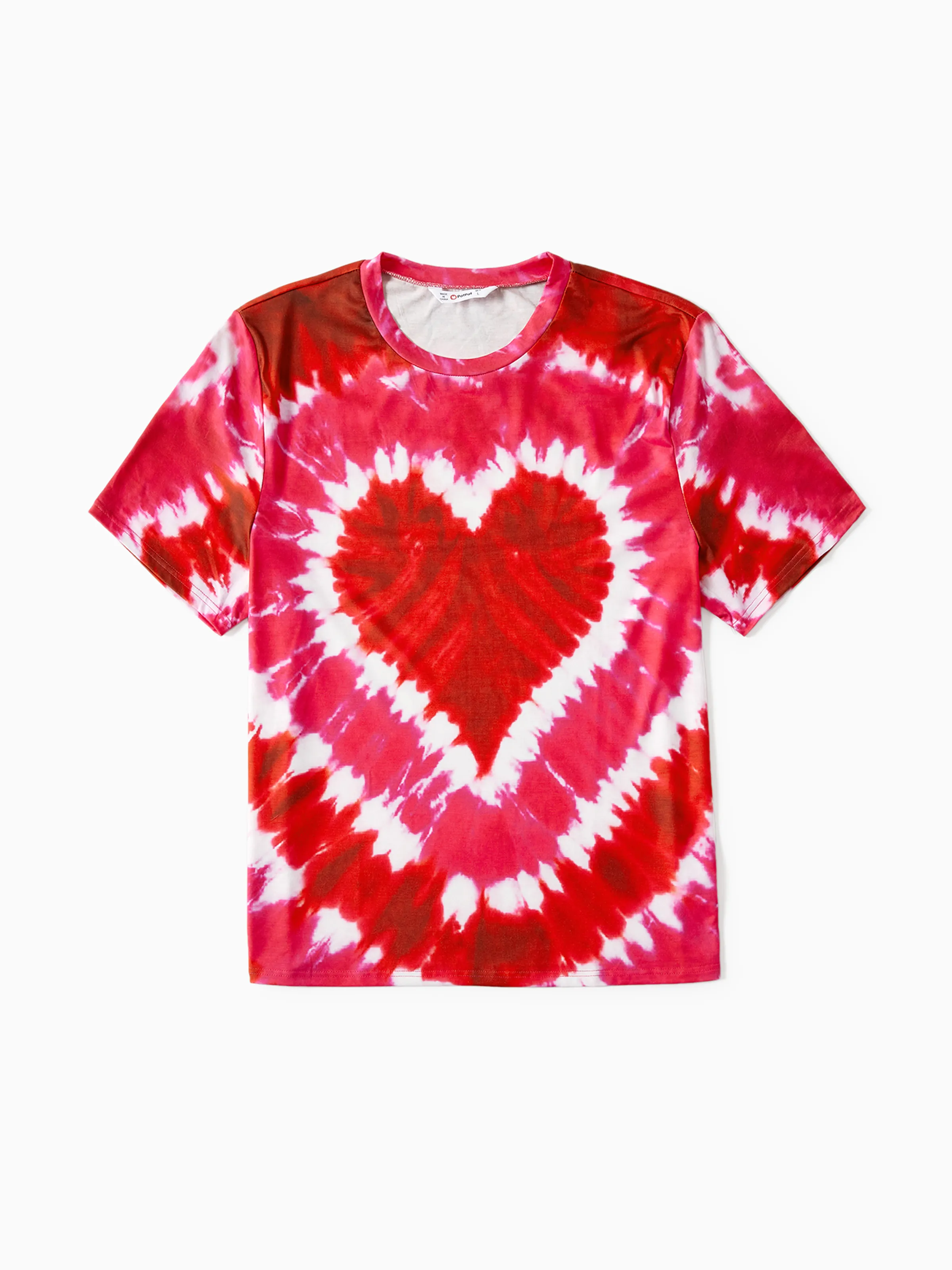 

Family Matching Short-sleeve Tie Dye Heart Graphic T-shirts