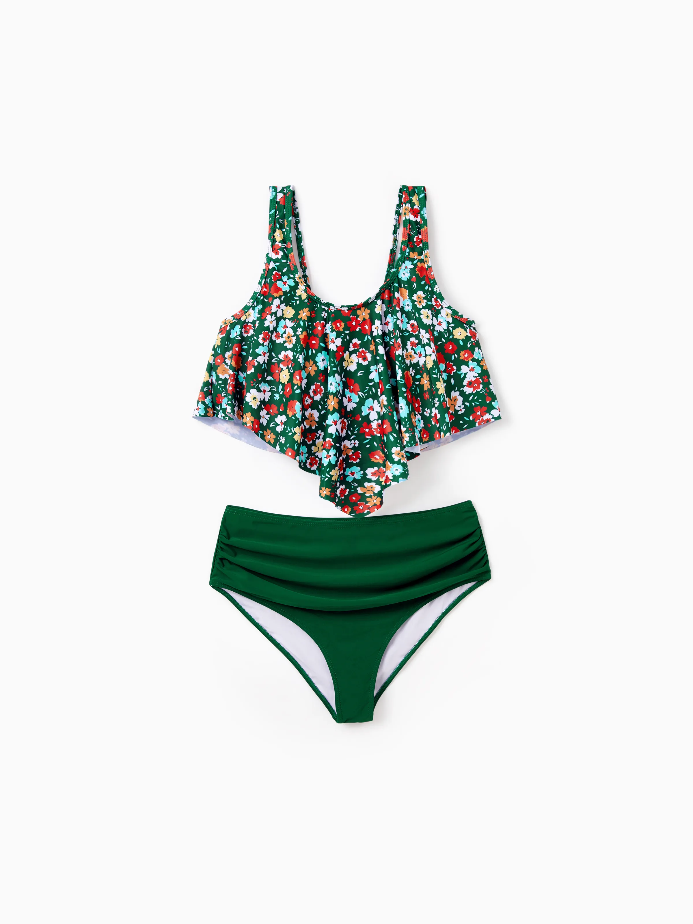 

Family Matching Flora Swim Trunks or Strap two-piece Swimsuit