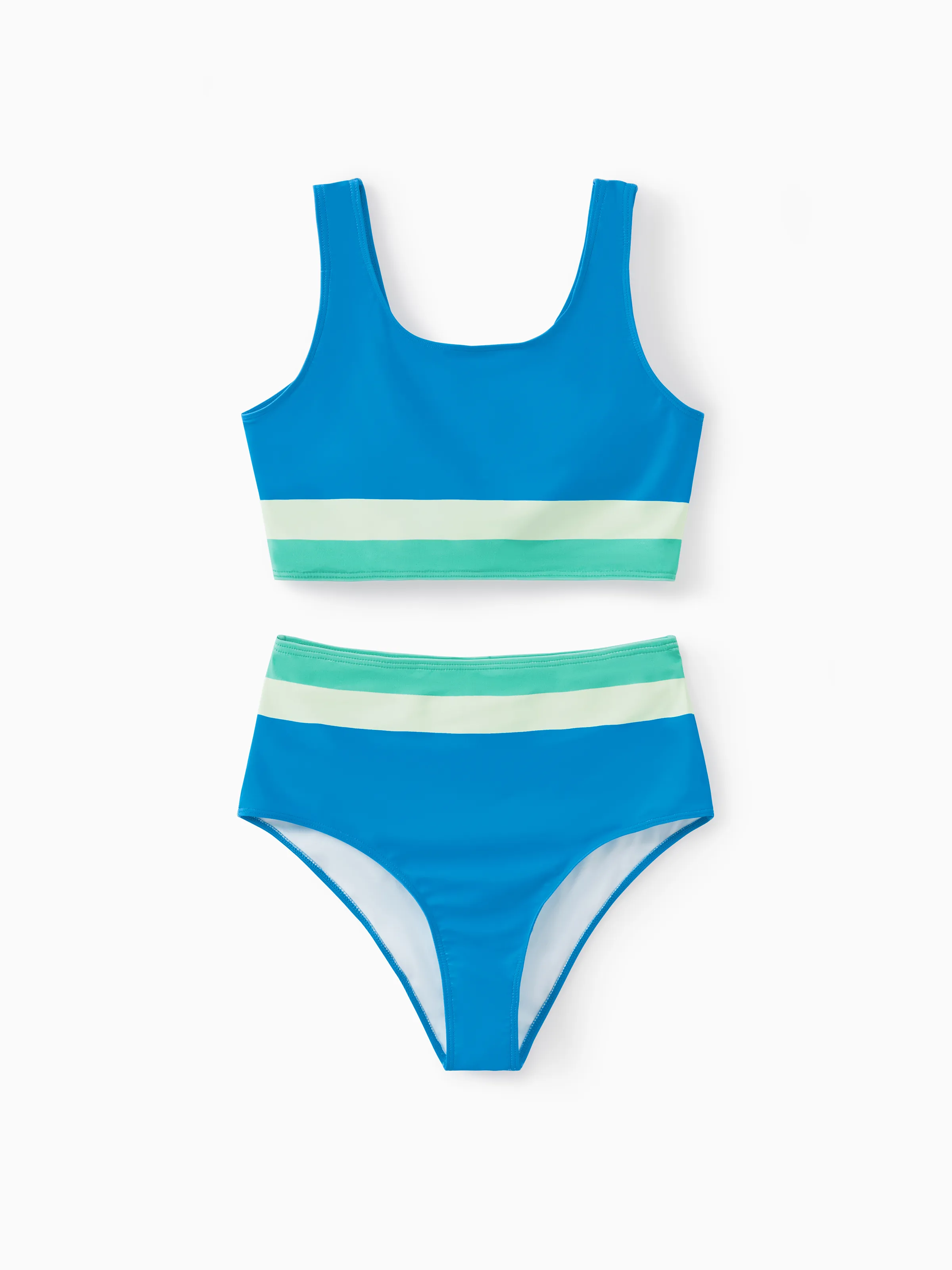 

Family Matching Colorblock Swim Trunks or Two-Piece Swimsuit